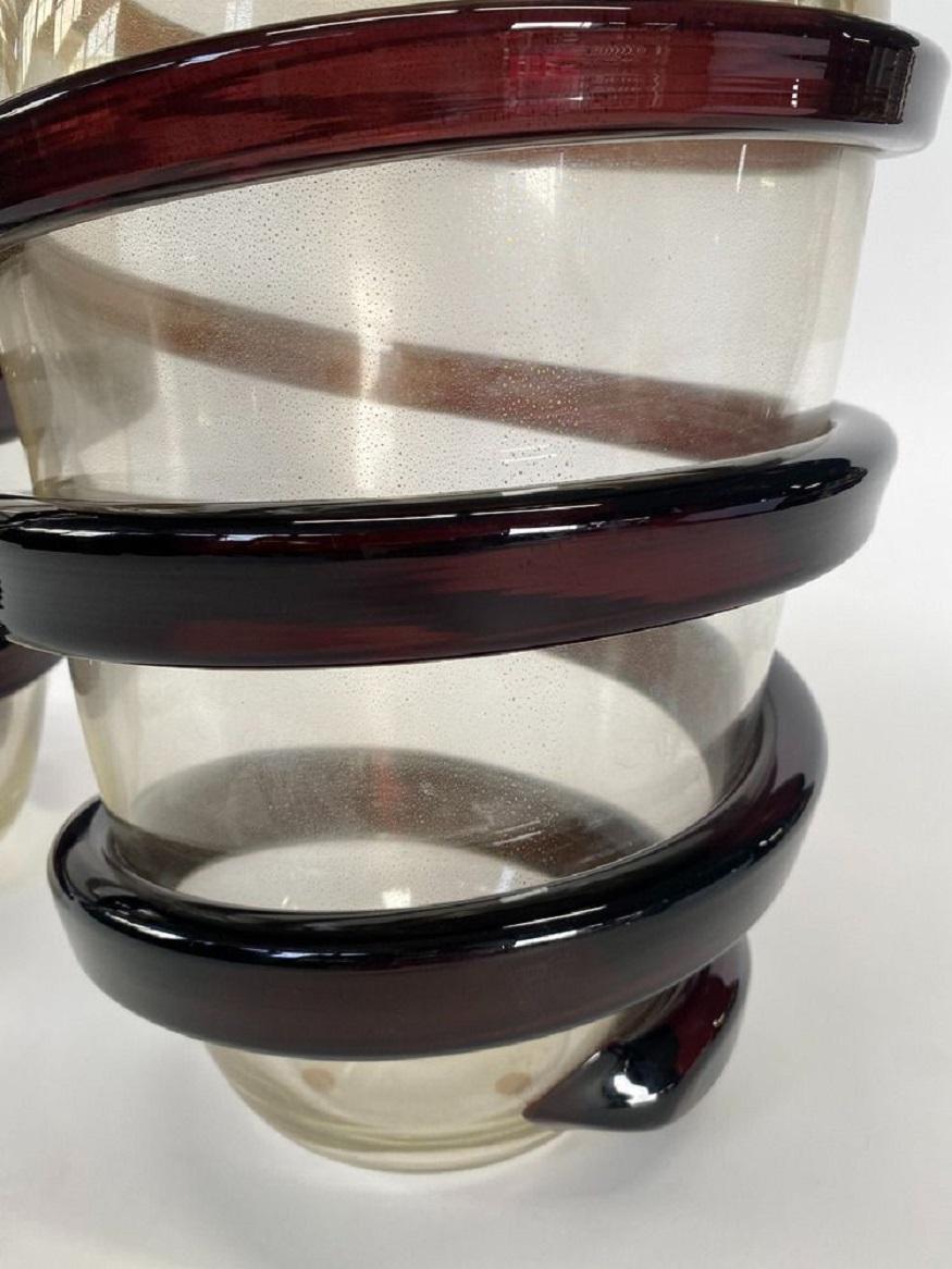 Pair of Murano Swirl Vases by Cenedese In Good Condition For Sale In Los Angeles, CA