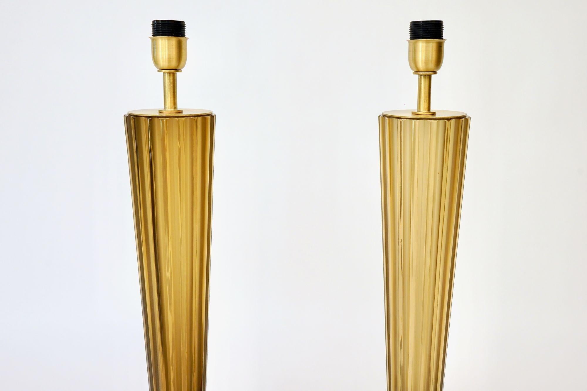 Pair of Murano Table Lamps. A. Dona signed. Piattelli curated Maestro collection For Sale 3