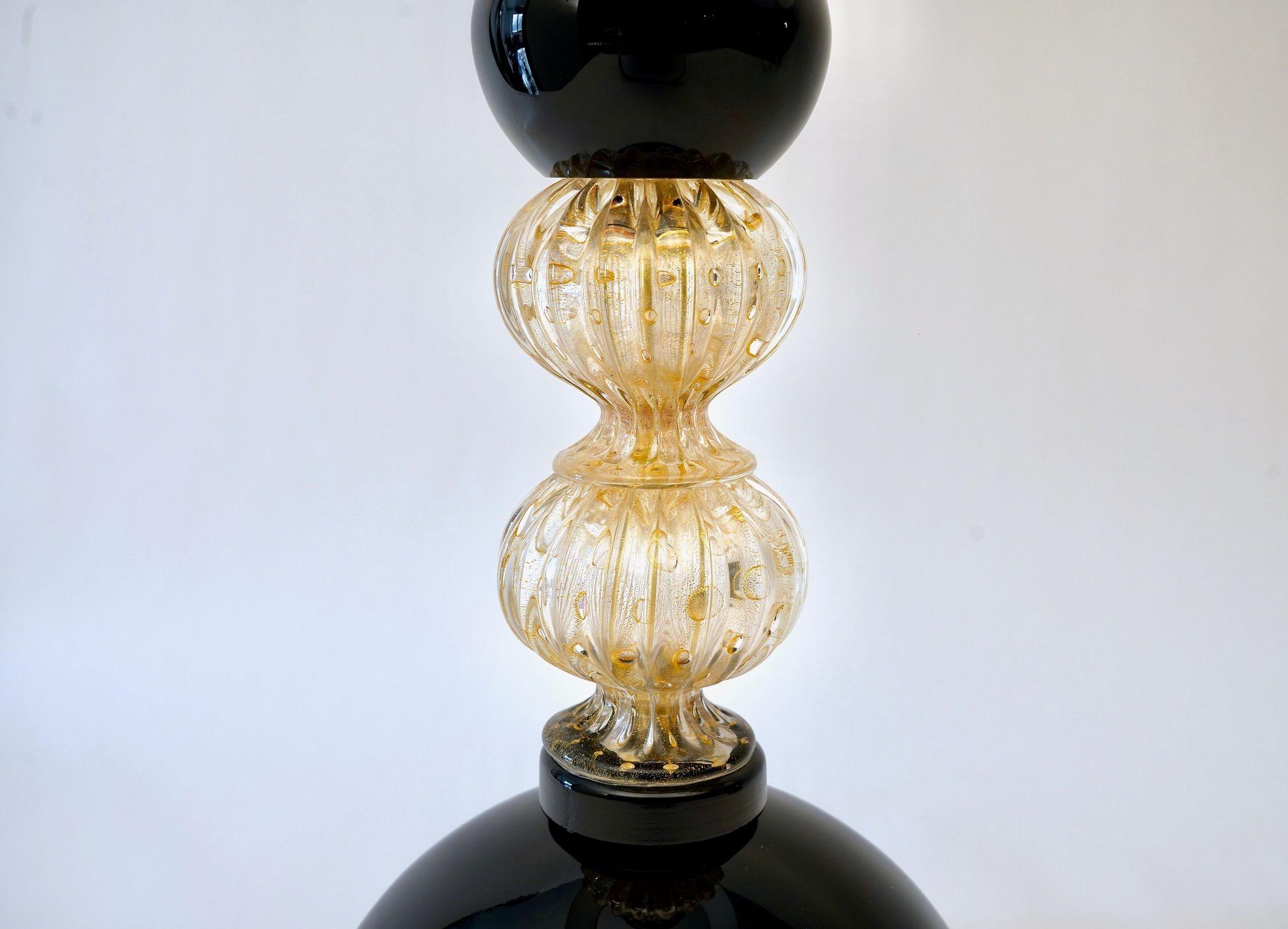 Pair of Murano Table Lamps. A. Dona signed. Piattelli curated Maestro collection For Sale 4