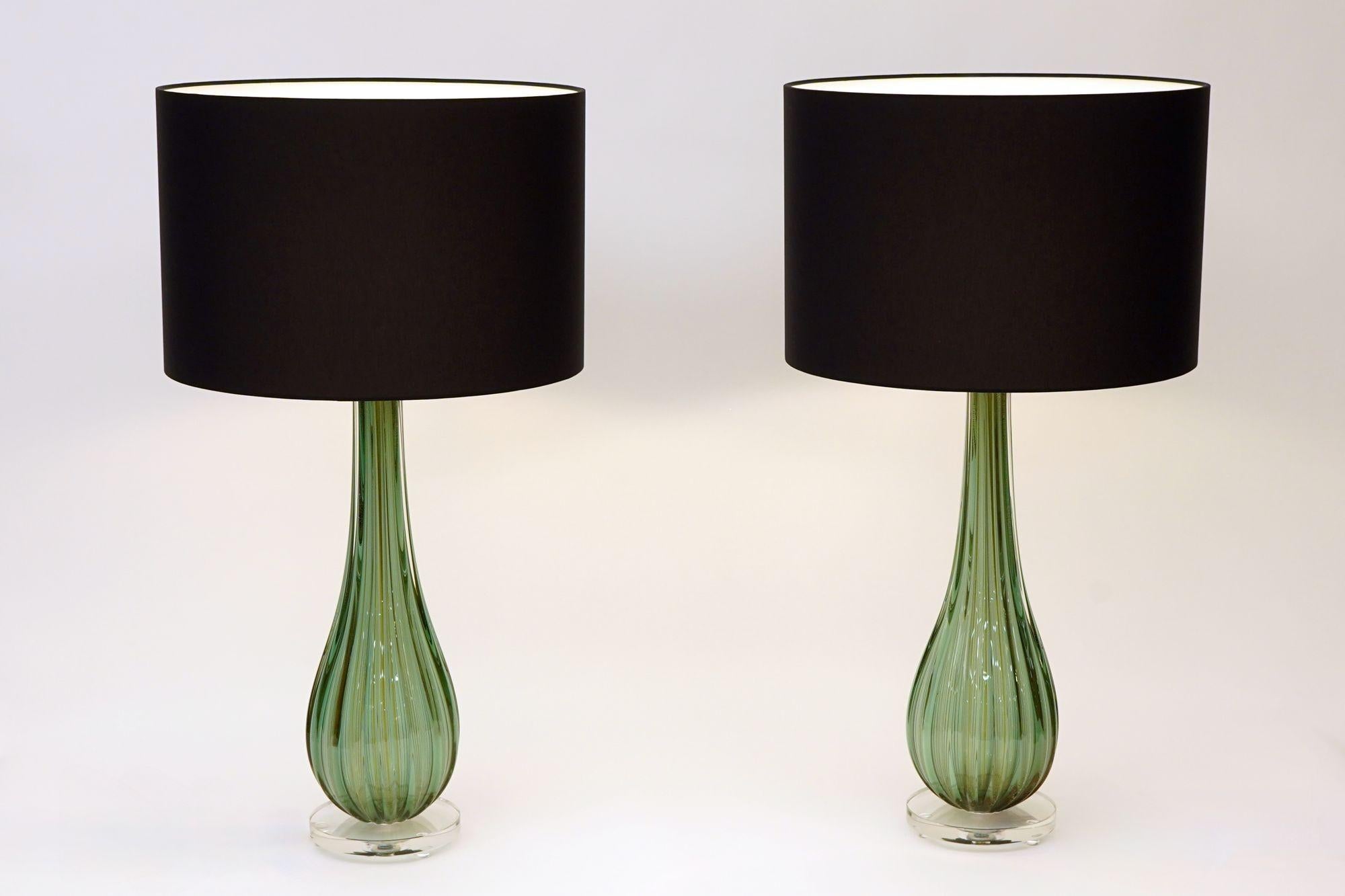 Pair of Murano Table Lamps. A. Dona signed. Piattelli curated Maestro collection en venta 4