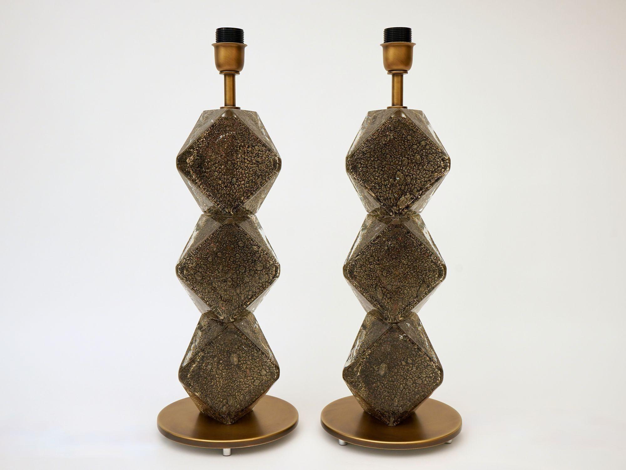 Pair of Murano Table Lamps. A. Dona signed. Piattelli curated Maestro collection in vendita 4