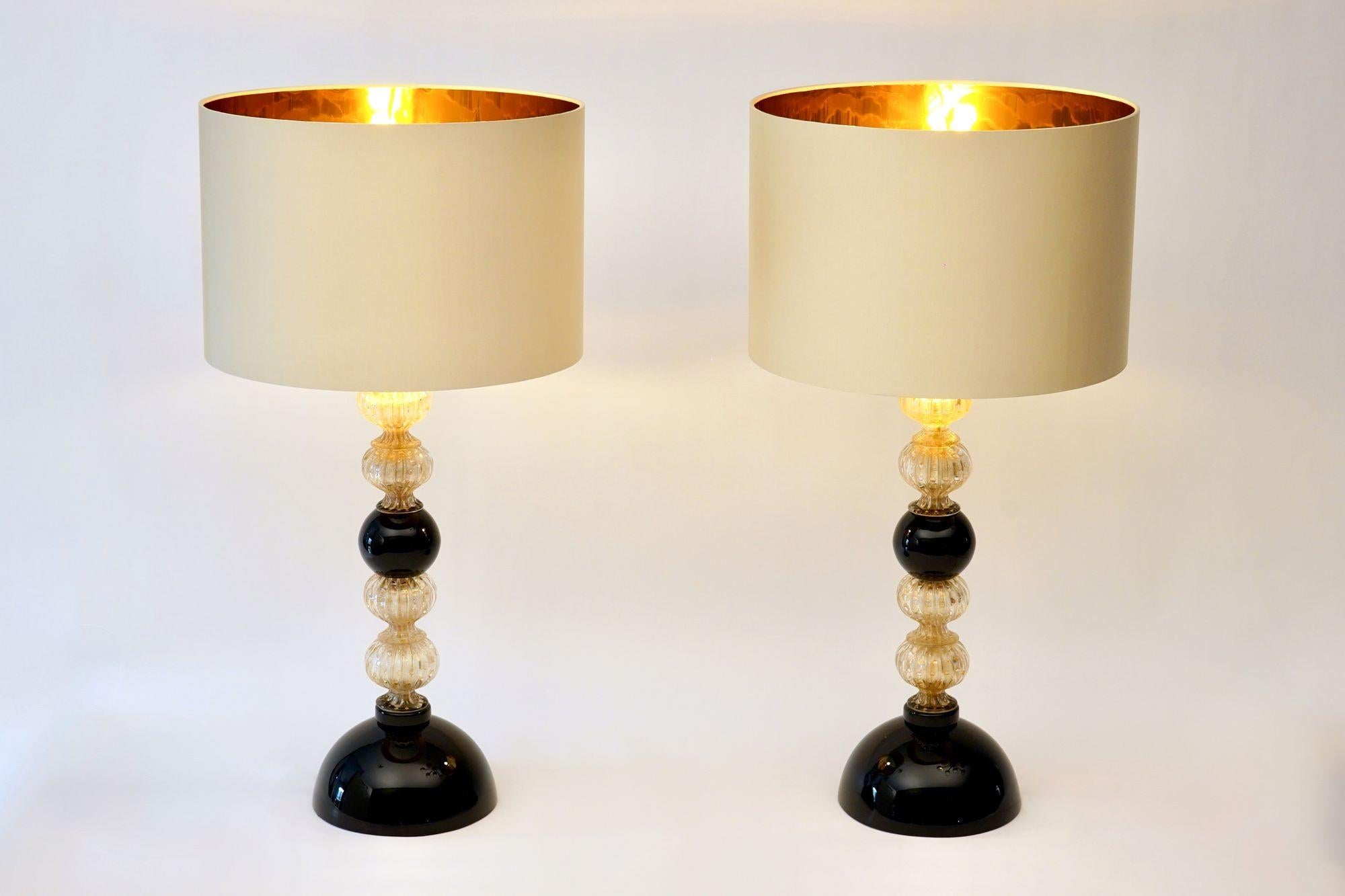 Pair of Murano Table Lamps. A. Dona signed. Piattelli curated Maestro collection For Sale 5