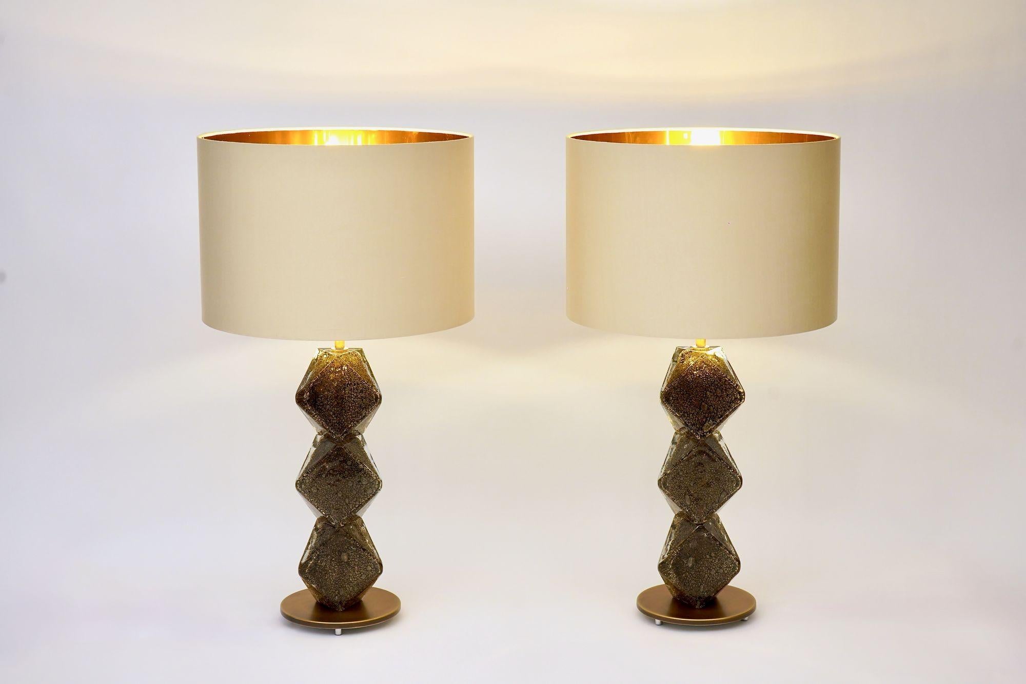 Pair of Murano Table Lamps. A. Dona signed. Piattelli curated Maestro collection in vendita 5