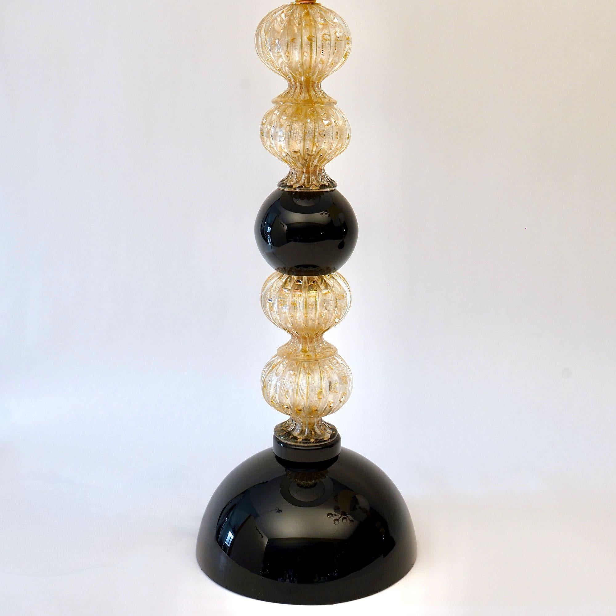 Pair of Murano Table Lamps. A. Dona signed. Piattelli curated Maestro collection For Sale 6