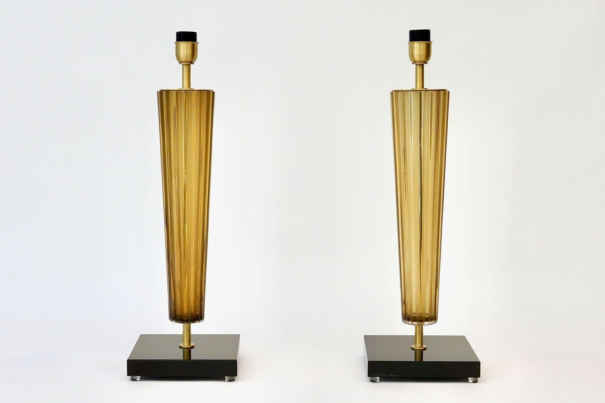 Pair of Murano Table Lamps. A. Dona signed. Piattelli curated Maestro collection For Sale 7