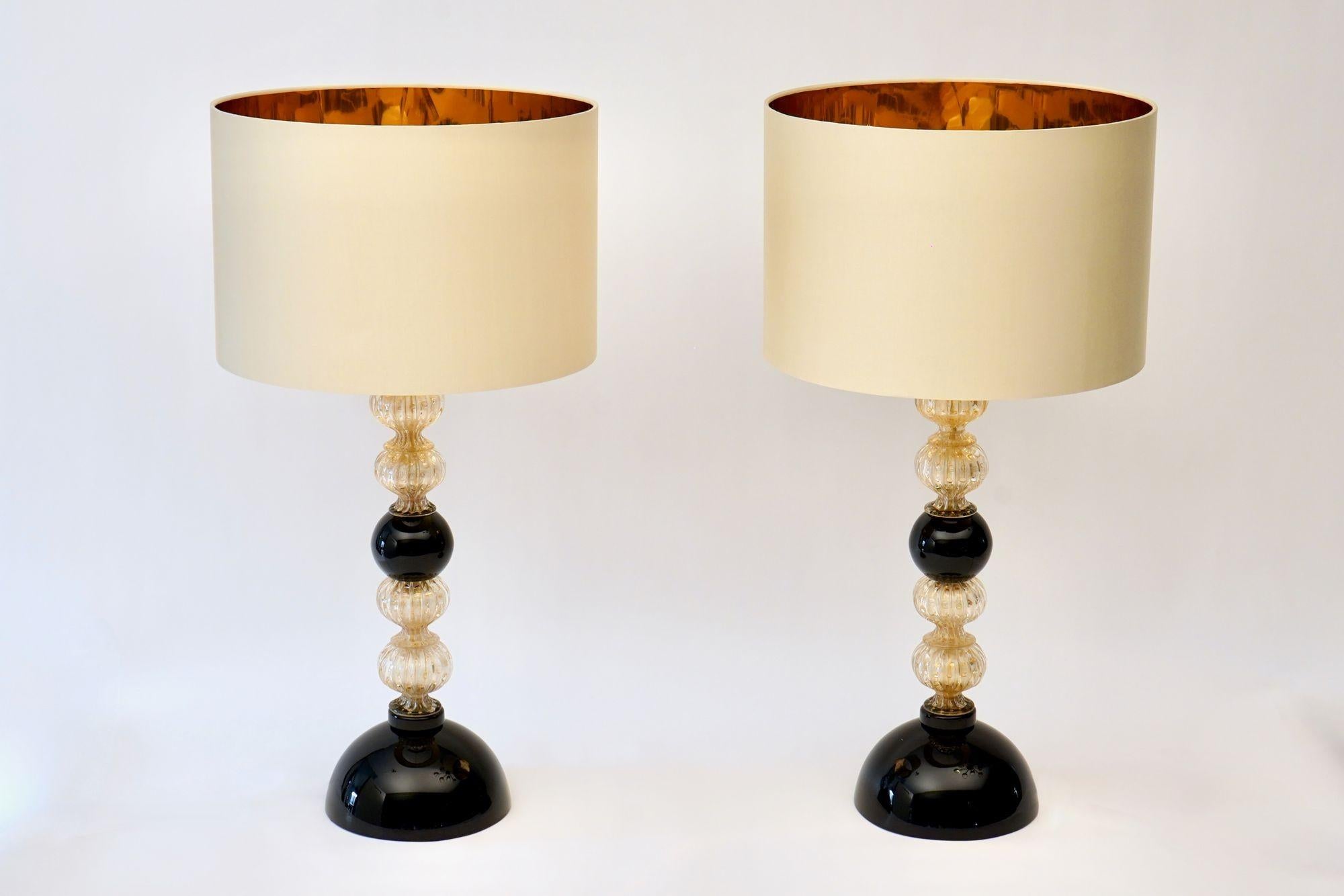 Pair of Murano Table Lamps. A. Dona signed. Piattelli curated Maestro collection For Sale 8