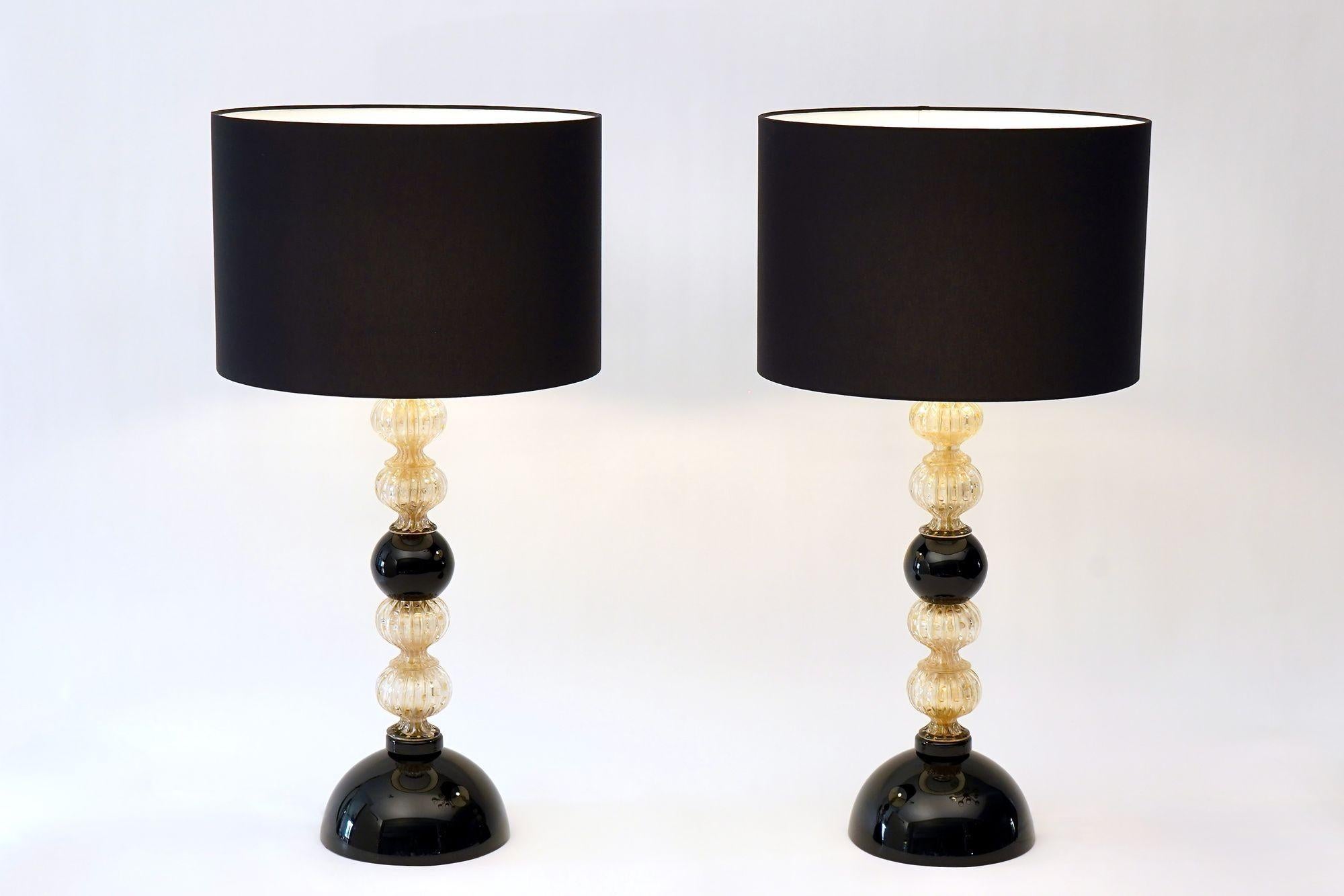 Pair of Murano Table Lamps. A. Dona signed. Piattelli curated Maestro collection For Sale 10