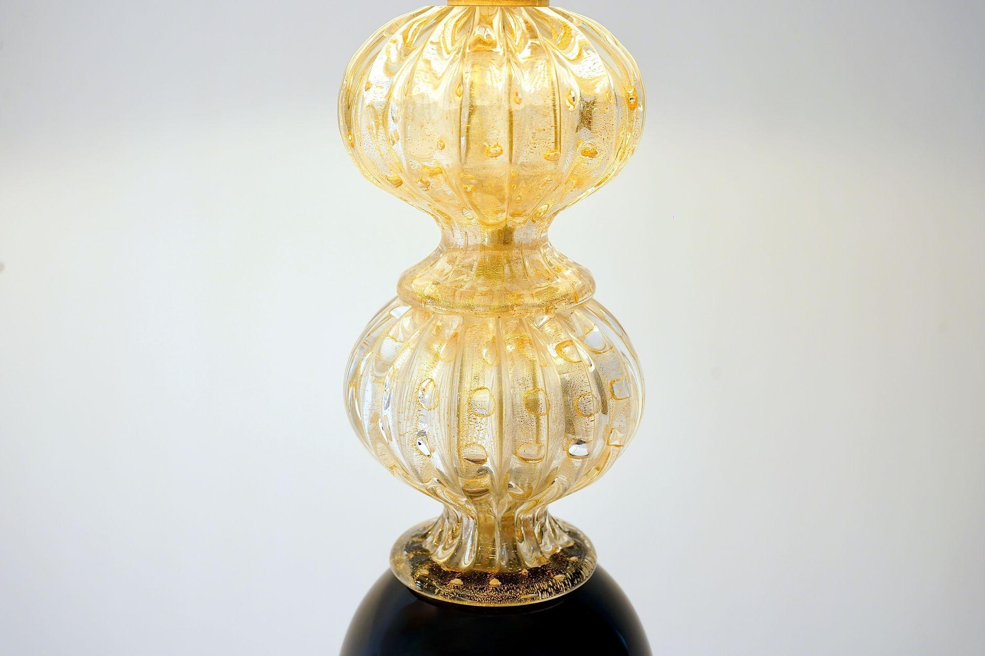 Pair of Murano Table Lamps. A. Dona signed. Piattelli curated Maestro collection In New Condition For Sale In Tavarnelle val di Pesa, Florence