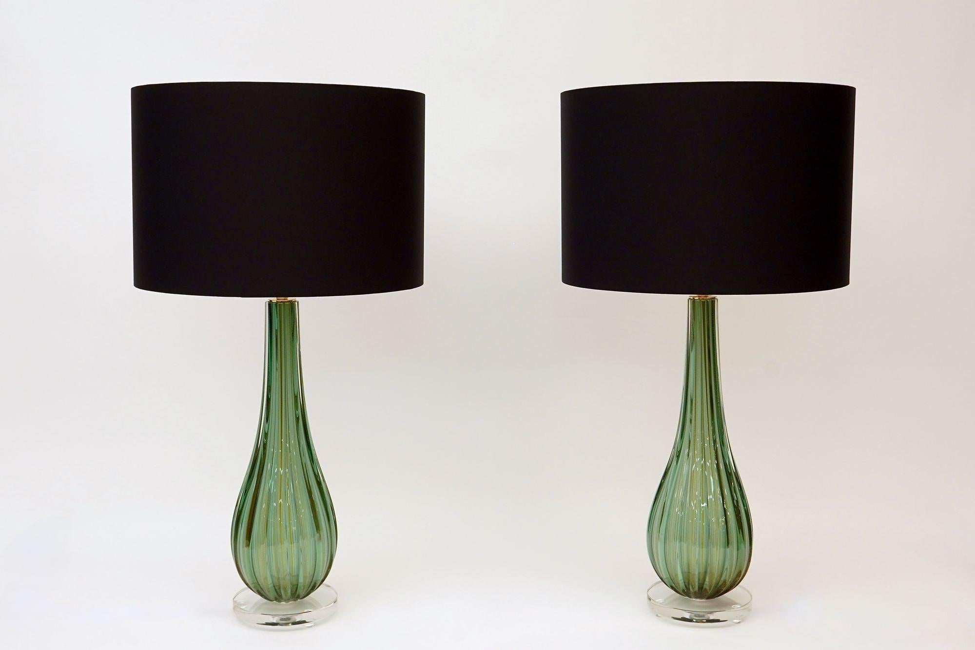 Pair of Murano Table Lamps. A. Dona signed. Piattelli curated Maestro collection en Nuevo estado para la venta en Tavarnelle val di Pesa, Florence