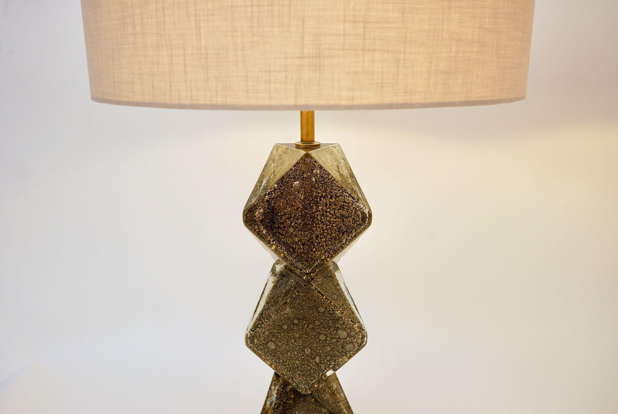 Pair of Murano Table Lamps. A. Dona signed. Piattelli curated Maestro collection In condizioni Nuovo in vendita a Tavarnelle val di Pesa, Florence