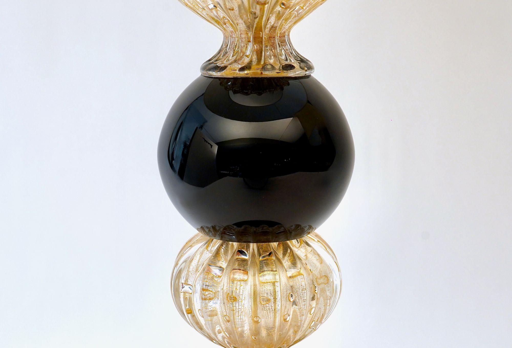 Art Glass Pair of Murano Table Lamps. A. Dona signed. Piattelli curated Maestro collection For Sale