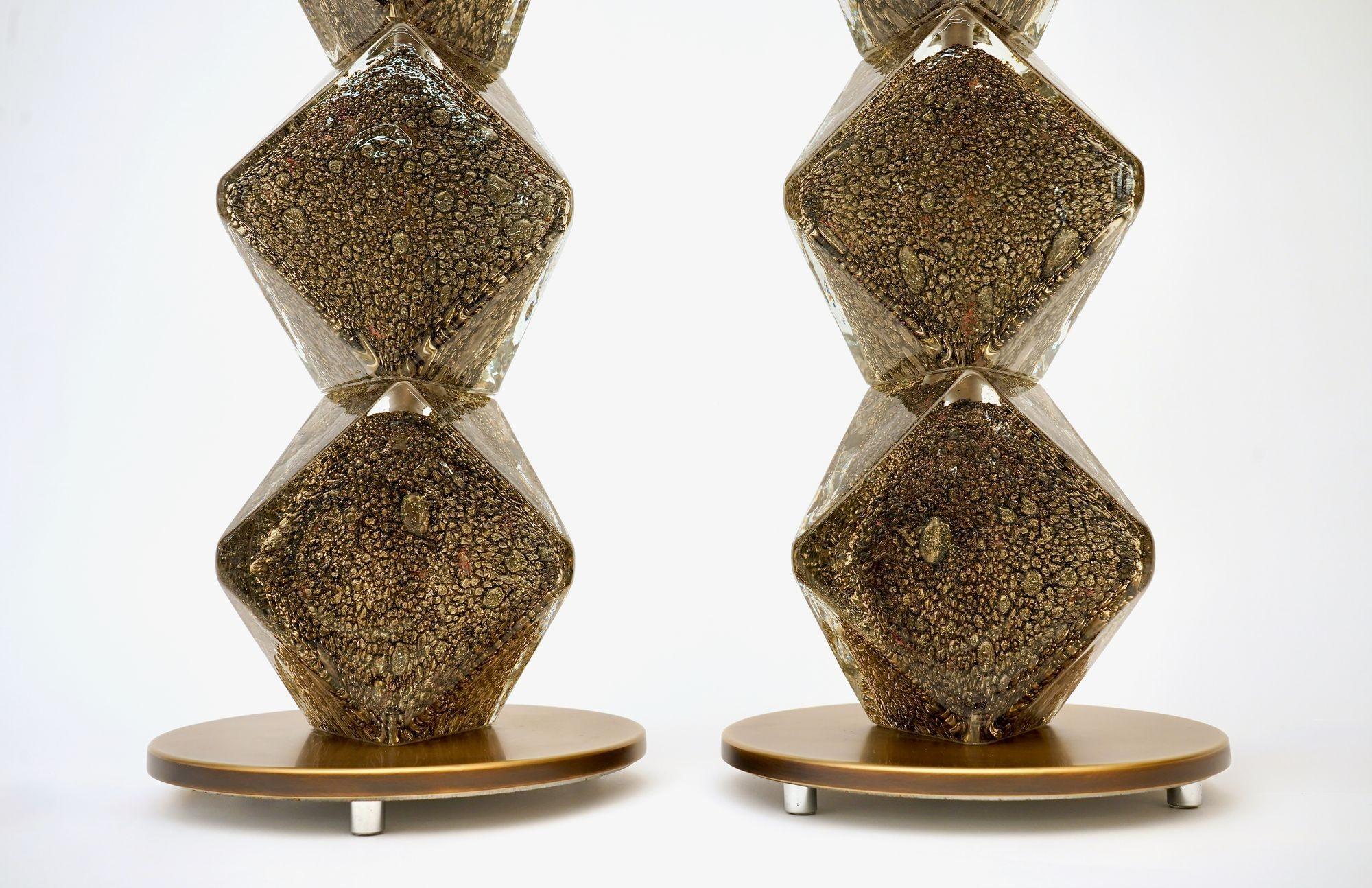 Vetro artistico Pair of Murano Table Lamps. A. Dona signed. Piattelli curated Maestro collection in vendita