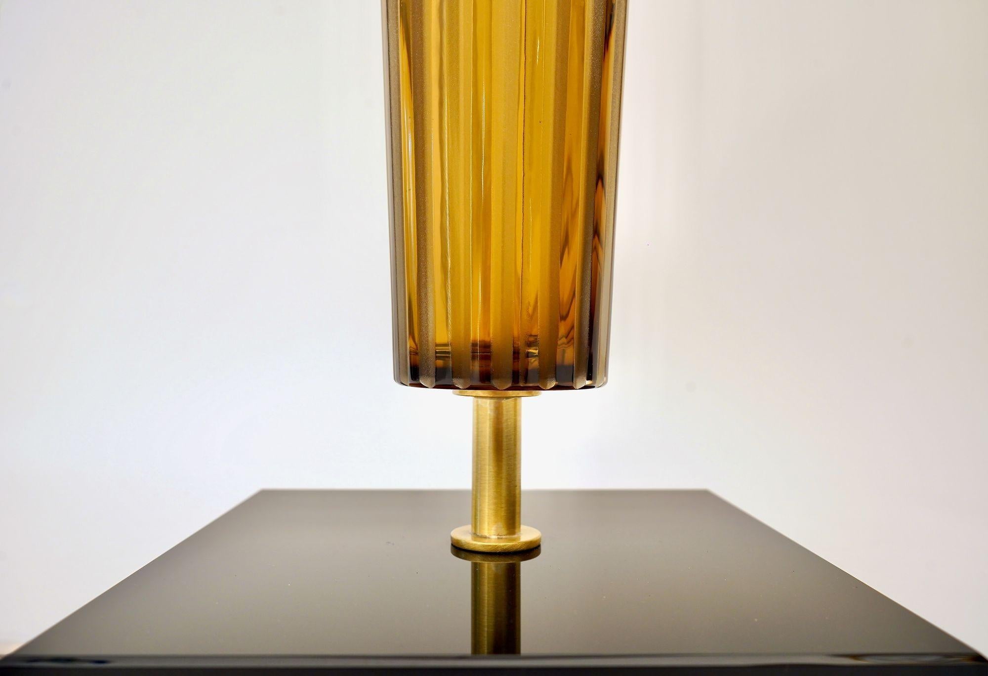 Pair of Murano Table Lamps. A. Dona signed. Piattelli curated Maestro collection For Sale 2
