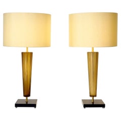 Pair of Murano Table Lamps. A. Dona signed. Piattelli curated Maestro collection Pair of Murano Table Lamps. A. Dona signed. Piattelli curated Maestro collection