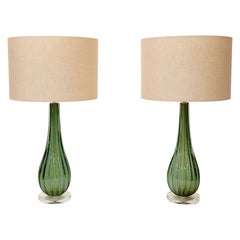 Pair of Murano Table Lamps. A. Dona signed. Piattelli curated Maestro collection