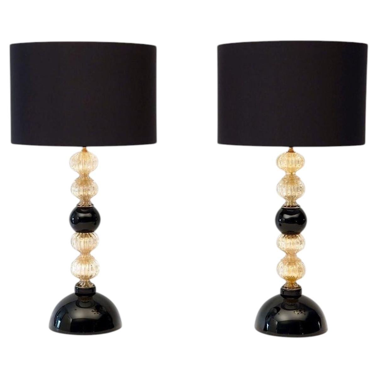 Pareja de Lámparas de Mesa de Murano. A. Dona firmó. Colección Maestro comisariada por Piattelli en venta