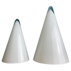 Pair of Murano Table Lamps Cone, Italy, 1970s