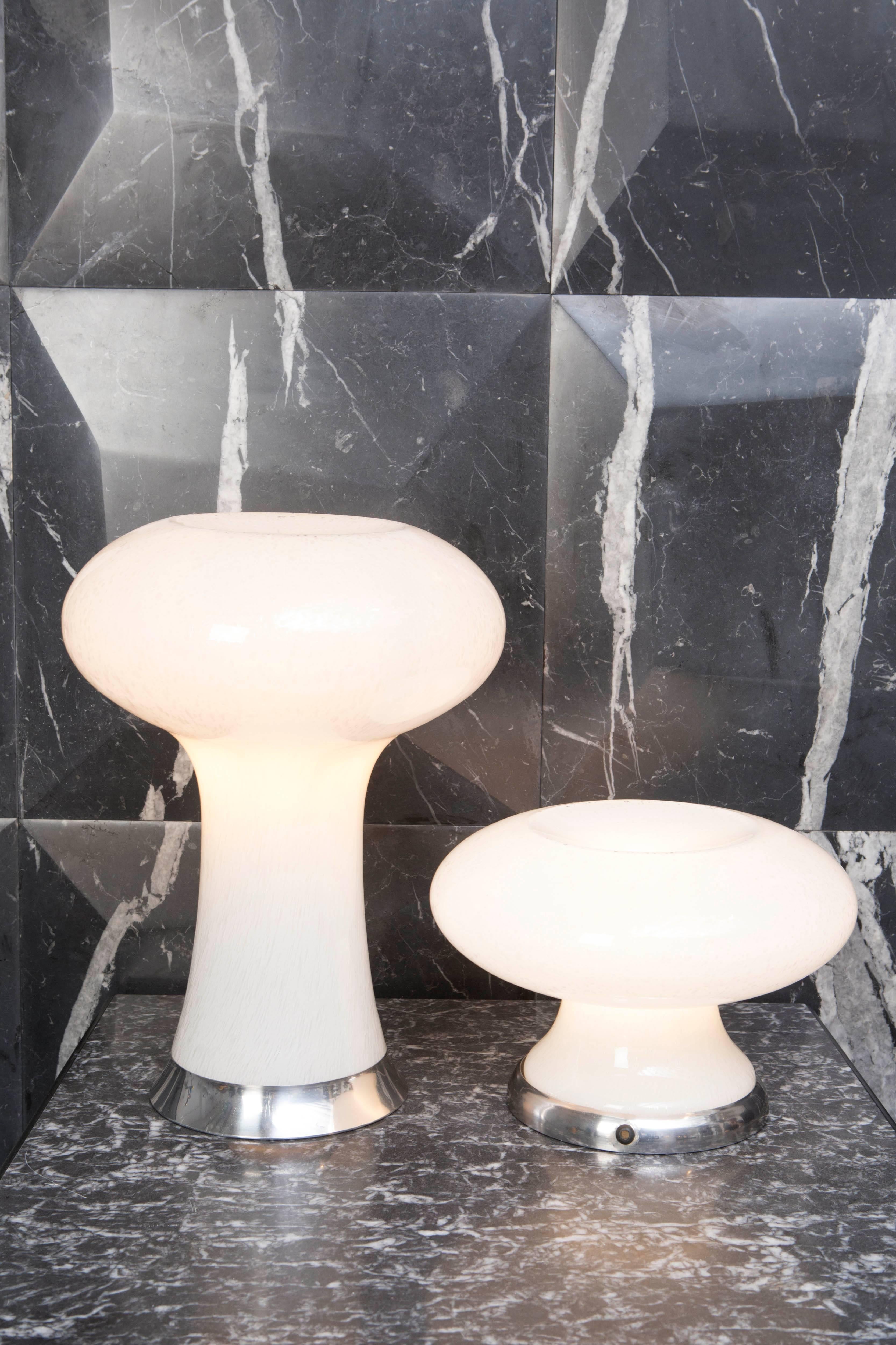 Murano Glass Pair of Murano Table Lamps from the 1960s For Sale
