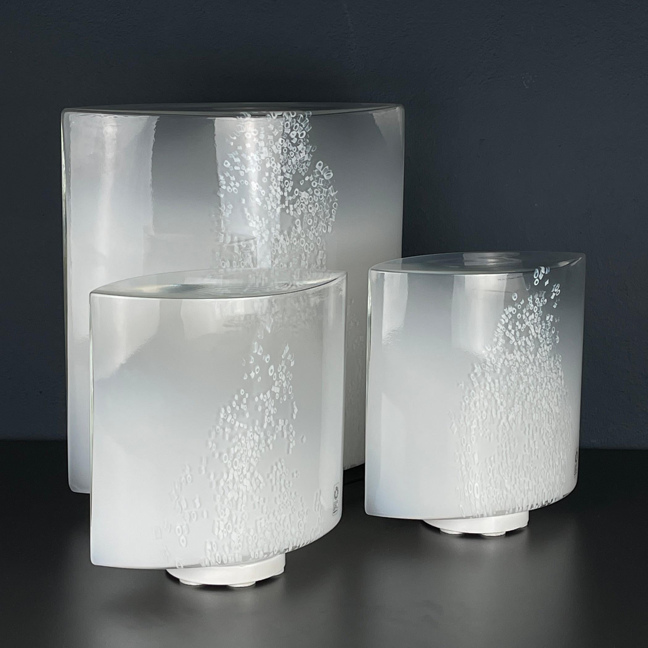 Pair of murano table lamps Idra by Rosanna Tosa for Leucos, Italy 1980s For Sale 4