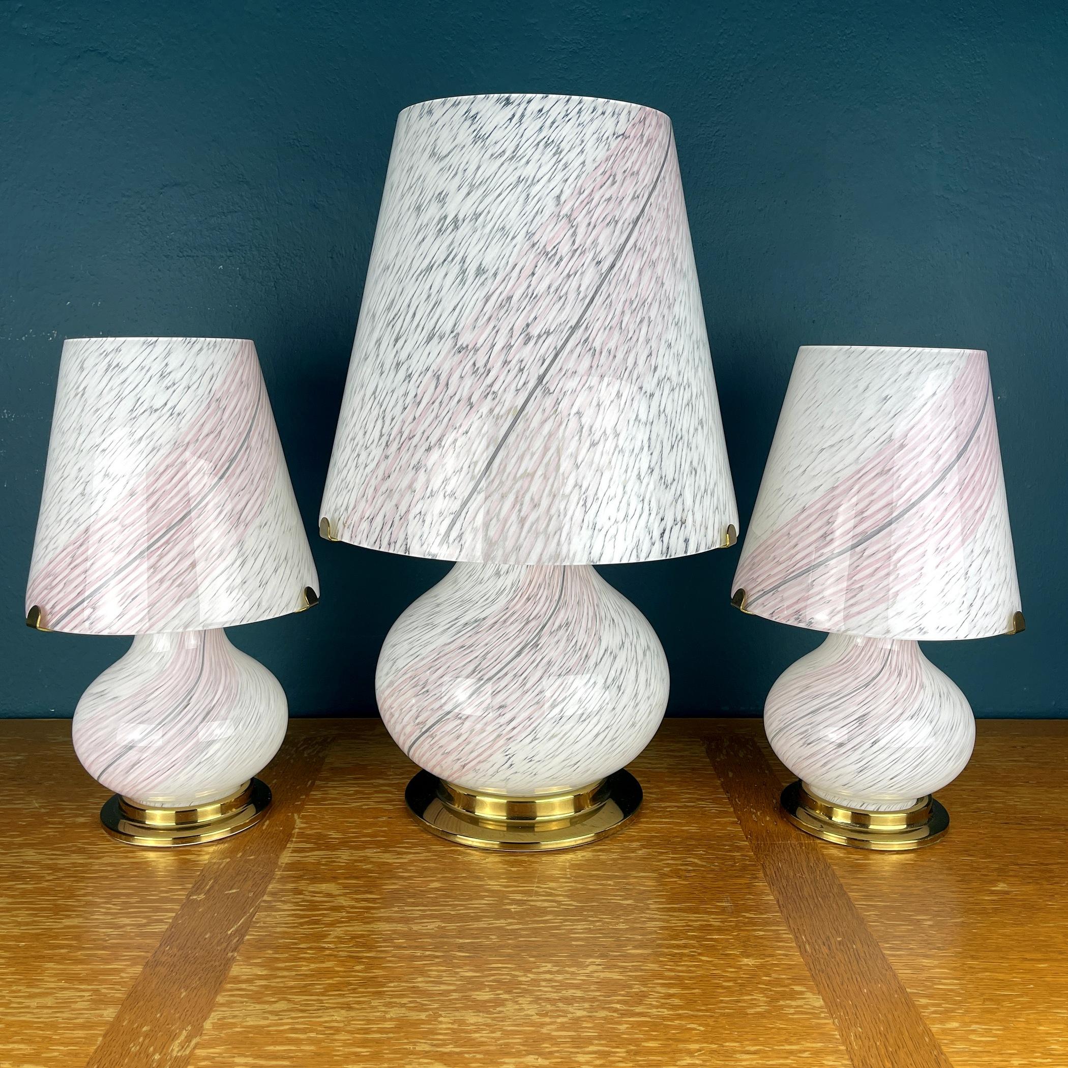 Paire de lampes de bureau en forme de champignon de Murano, Italie, 1970 en vente 4