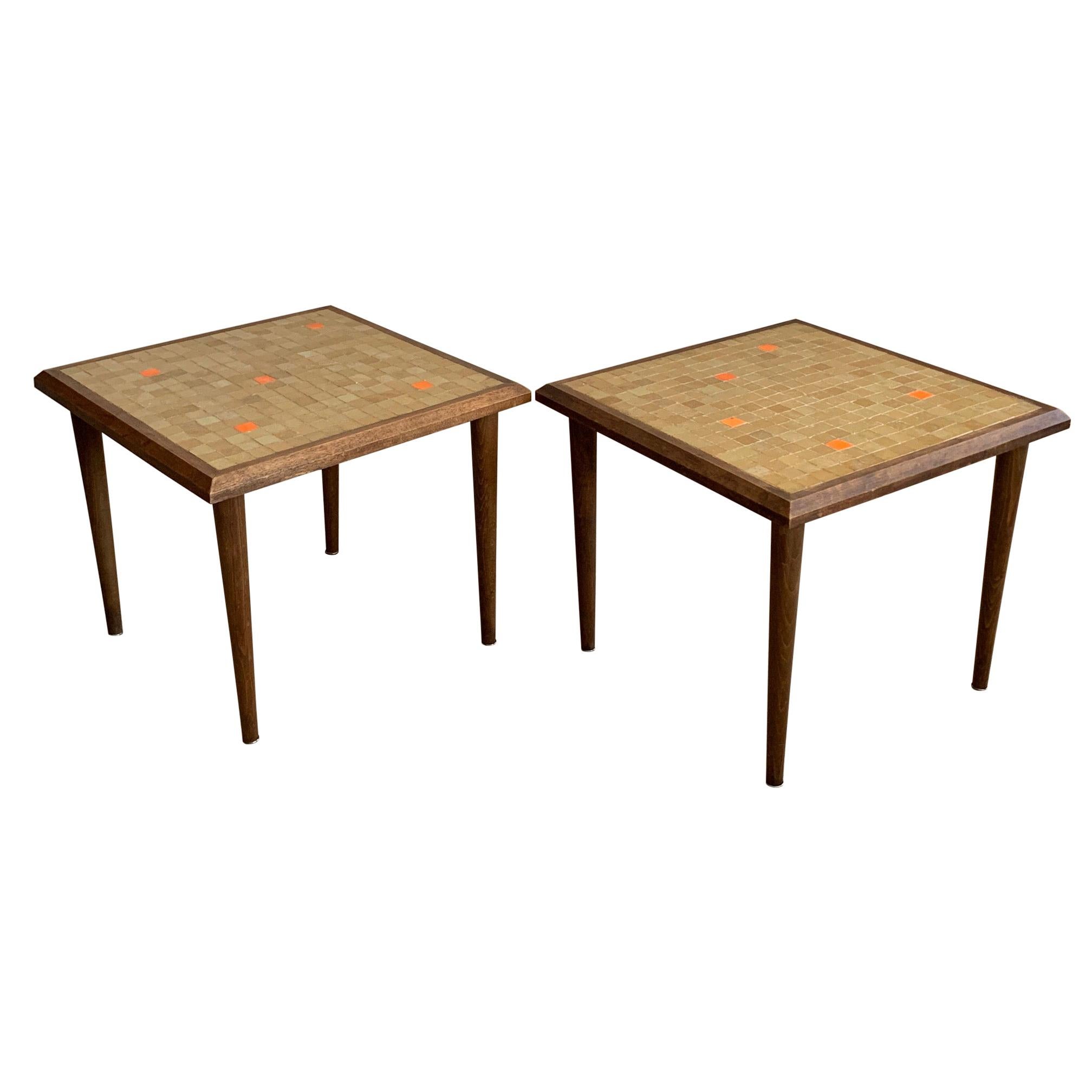 Pair of Murano Tile Side Tables