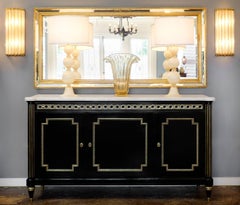 Pareja de apliques de cristal torsado de Murano y latón