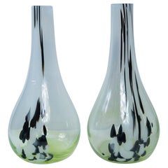 Pair of Murano Type Tall Neck Vases