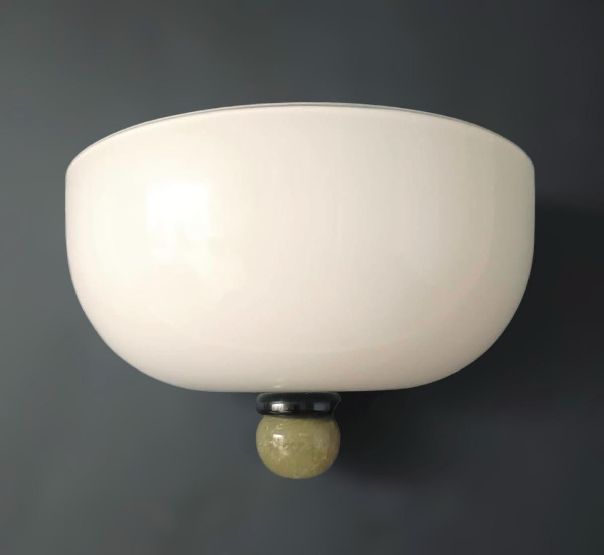 Mid-Century Modern Pair of Murano Uplight Sconces For Sale