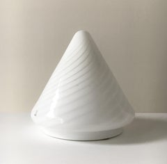 Pair of Murano Vetri Glass Cone Lamps