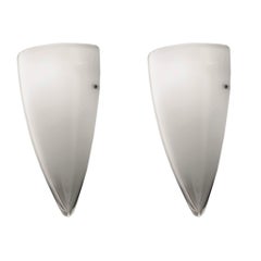 Pair of Murano Vistosi Glass Wall Sconce Designed by Mauro Olivieri