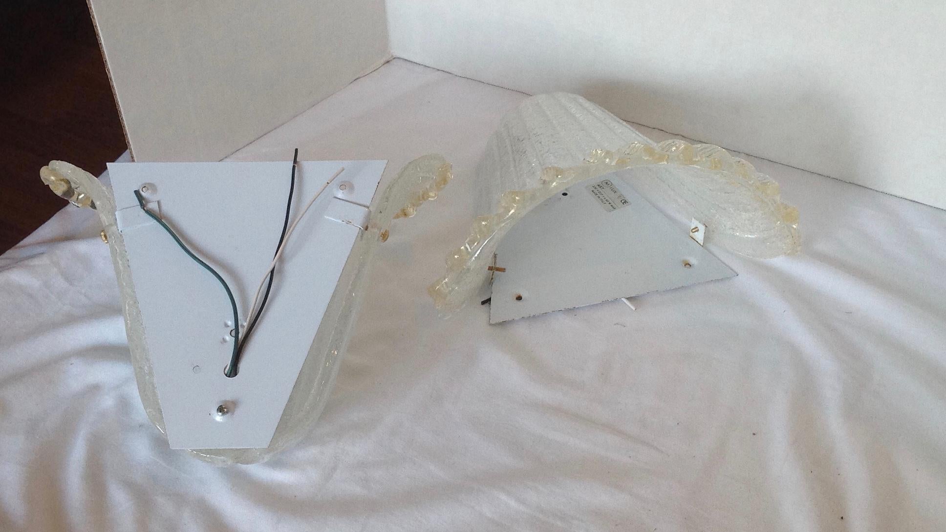 Pair of Murano Wall Sconces 5