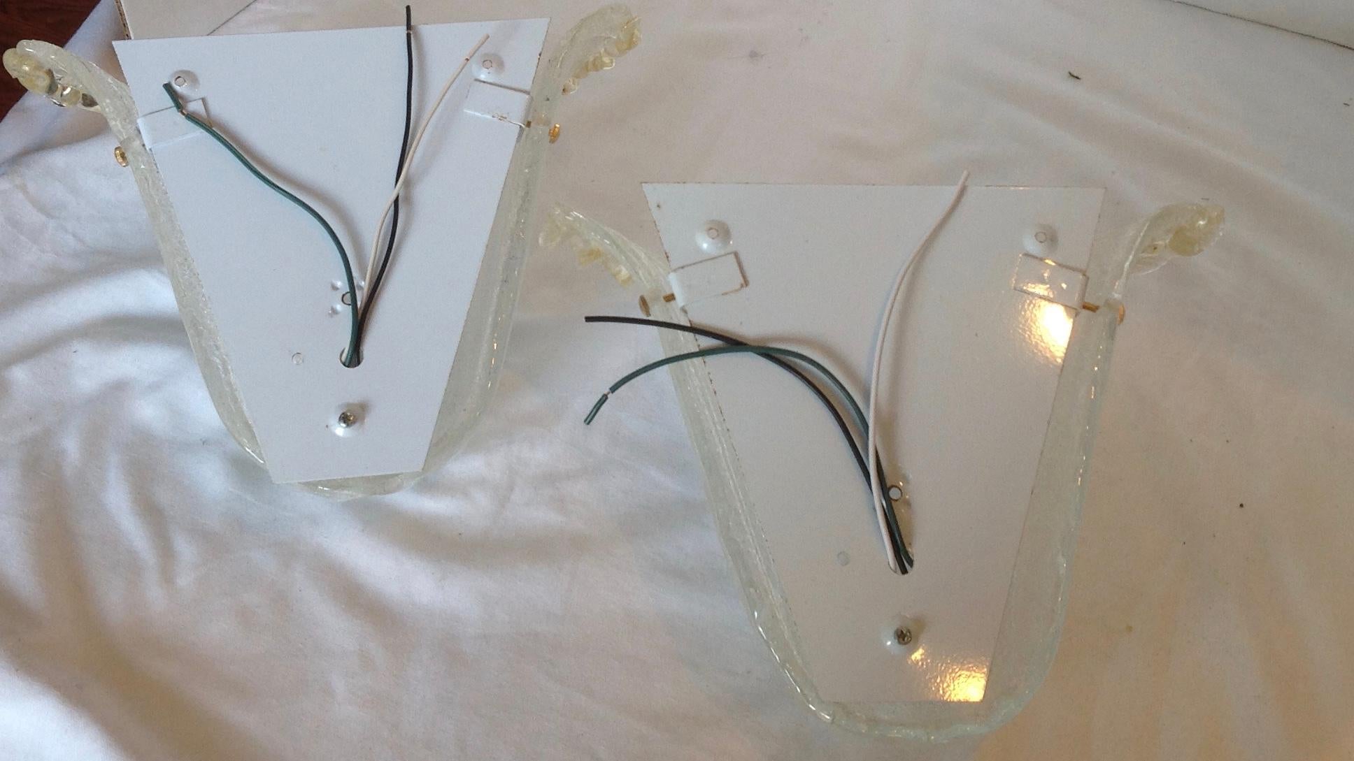 Pair of Murano Wall Sconces 6