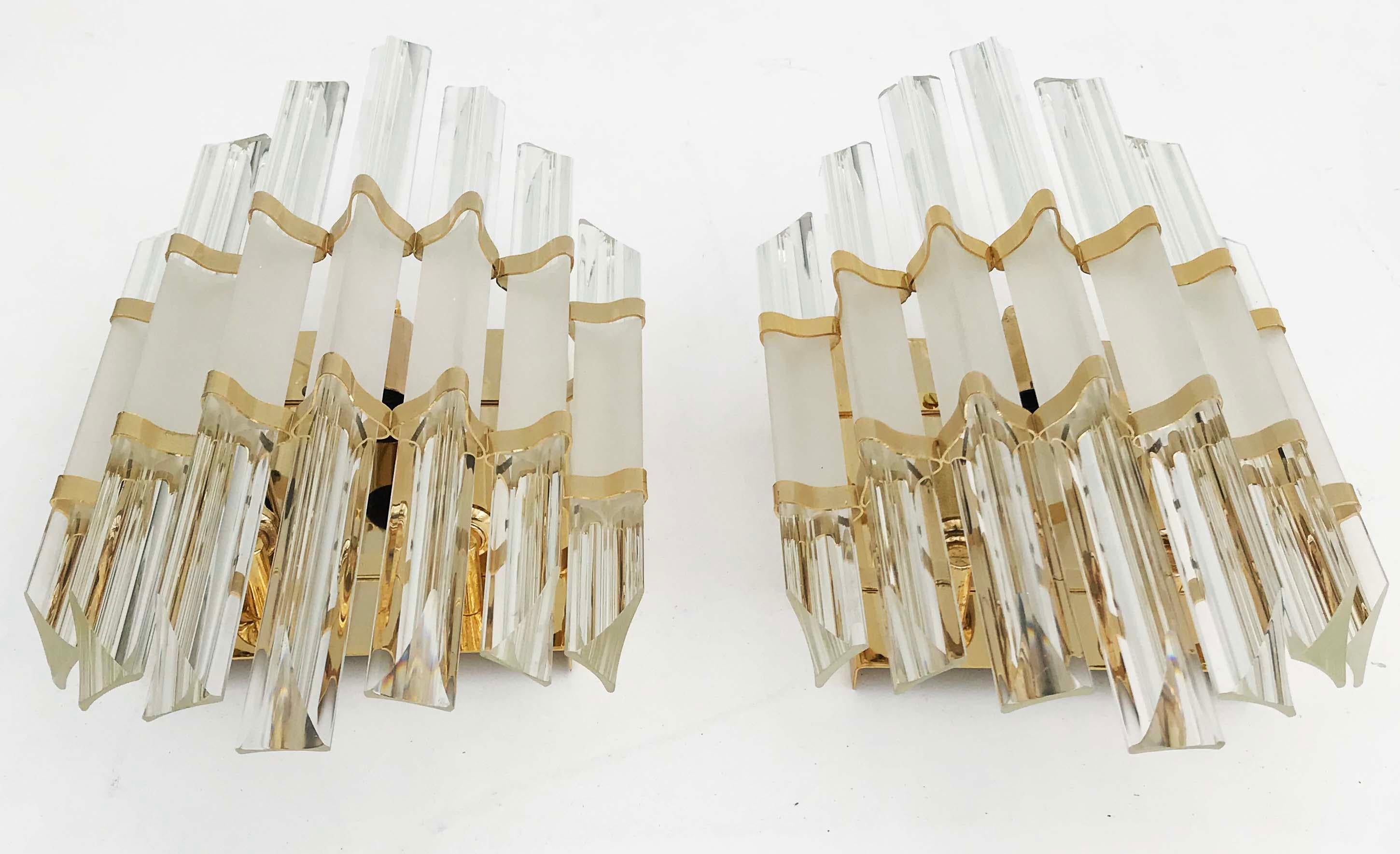 Mid-Century Modern Pair of Murano Wall Sconces