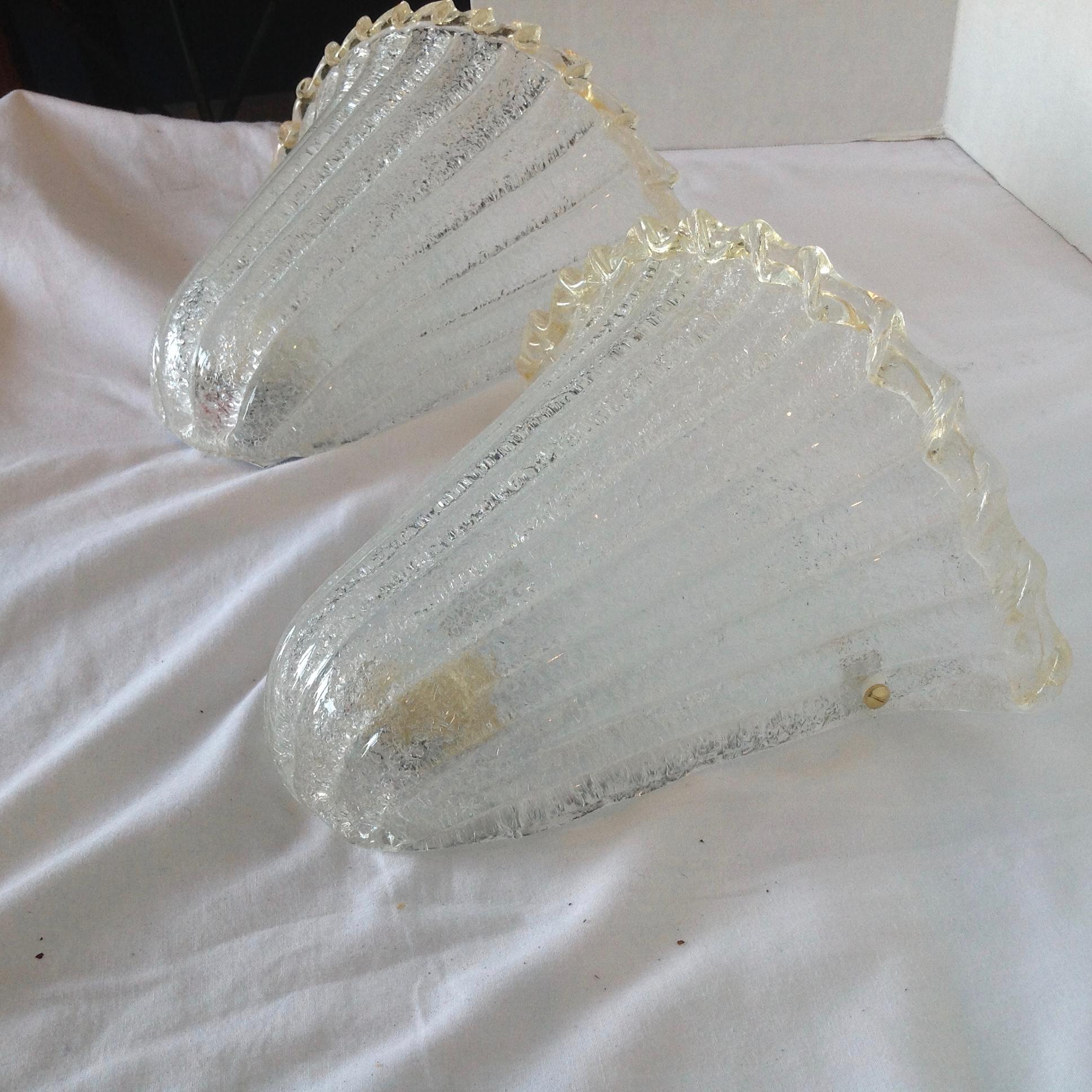 20th Century Pair of Murano Wall Sconces