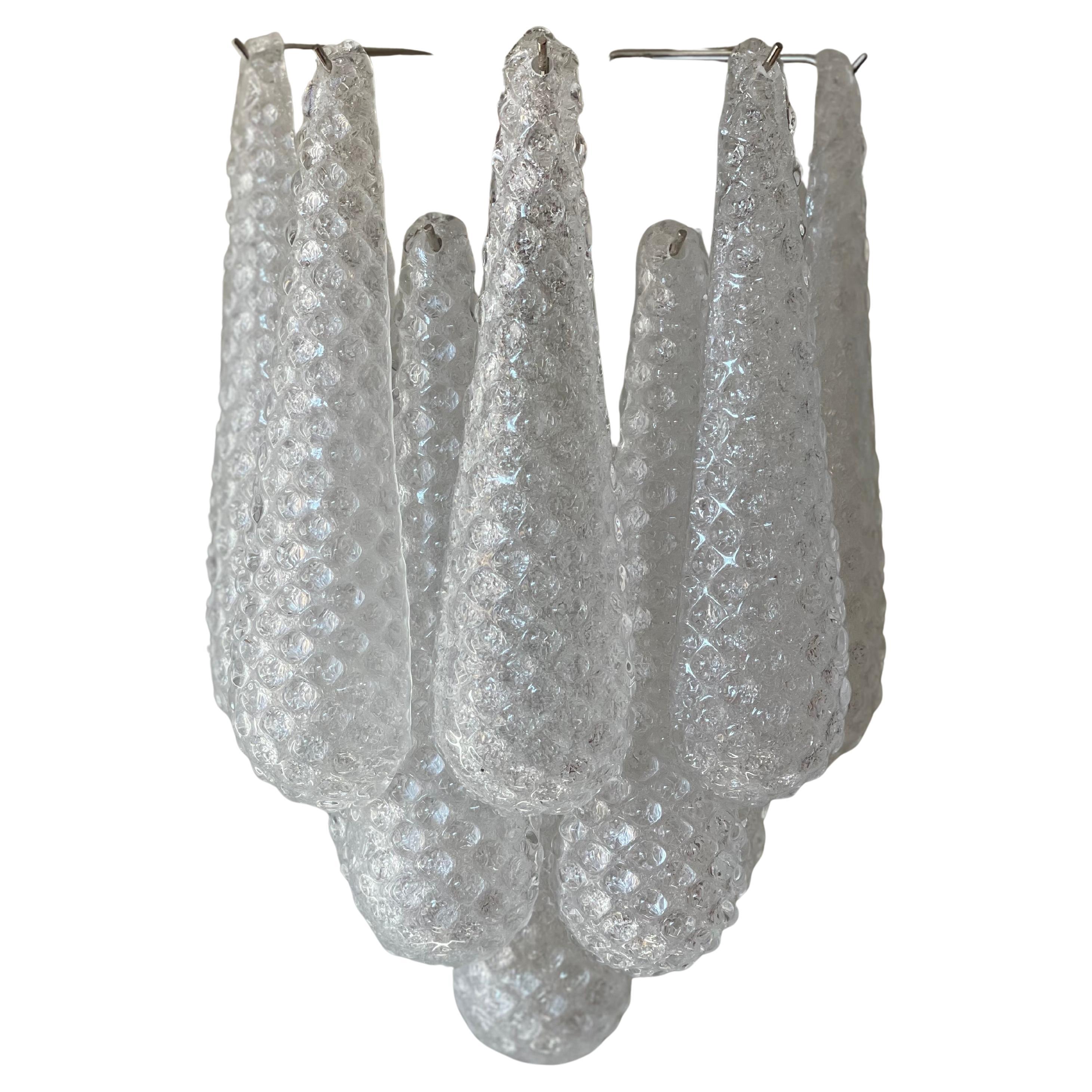 Pair of Murano Wall Sconces in Drop form