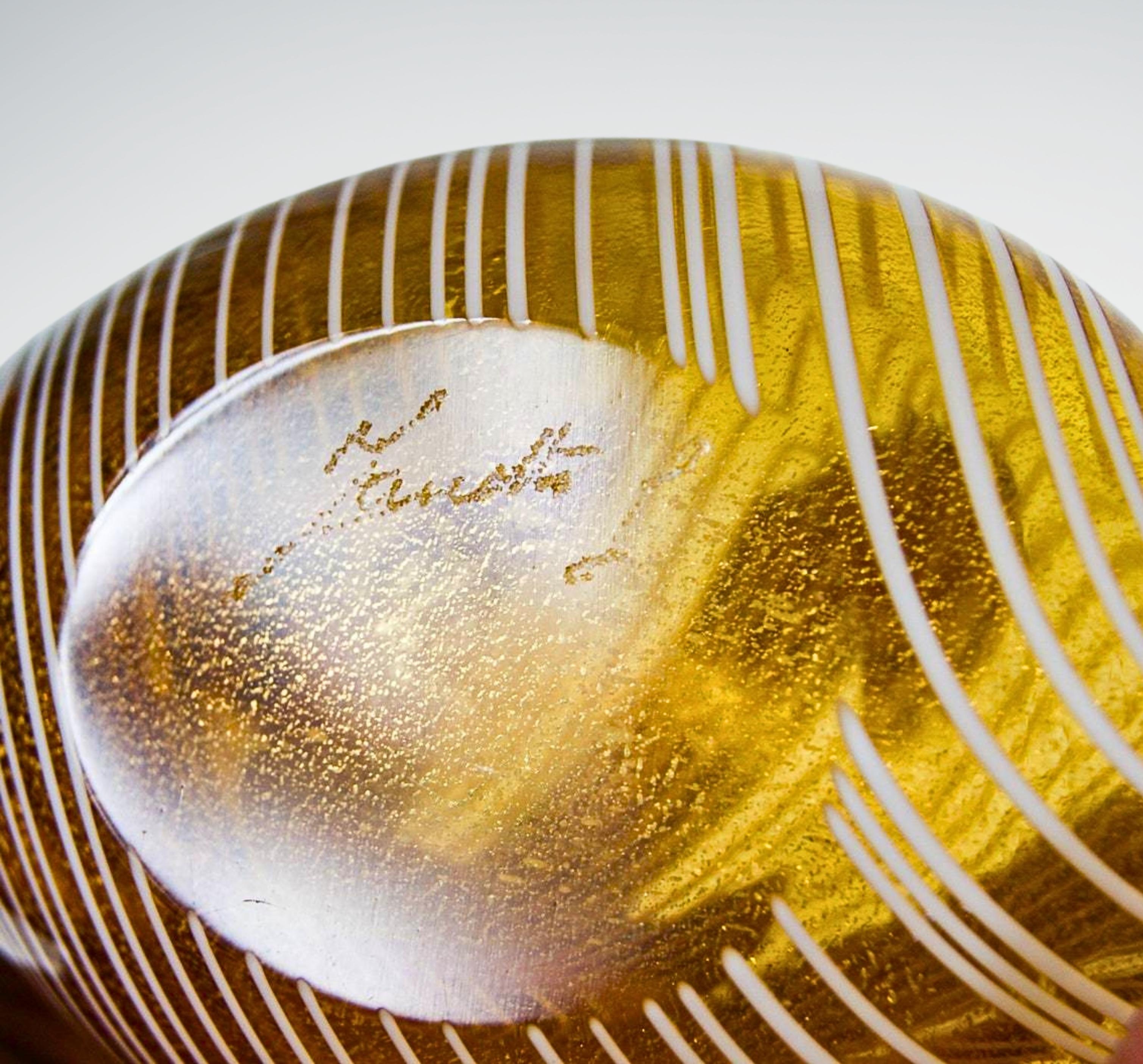 Pair Of Murano Zamfirico Glass Quail Bird Sculptures Signed Licio Zanetti For Sale 3