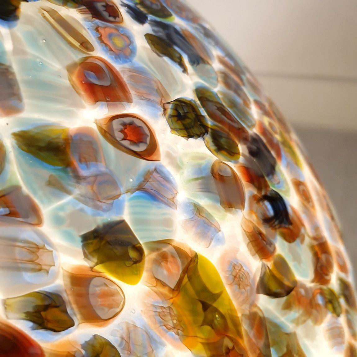 Pair of Murrina Murano glass egg lamps For Sale 3
