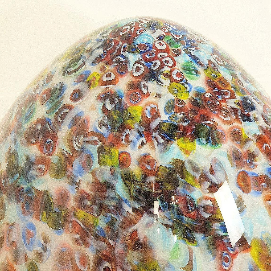 Late 20th Century Pair of Murrina Murano glass egg lamps For Sale