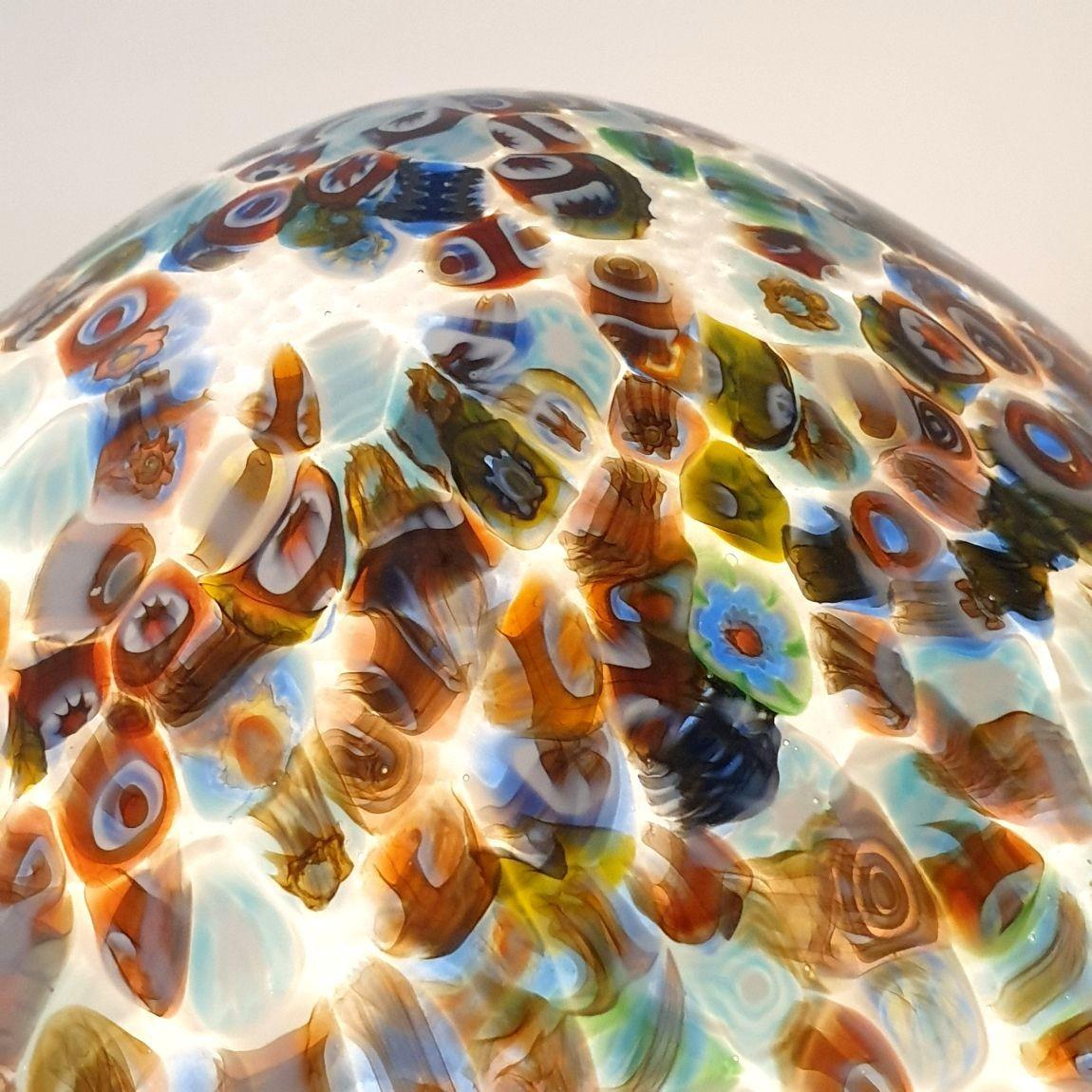 Murano Glass Pair of Murrina Murano glass egg lamps For Sale