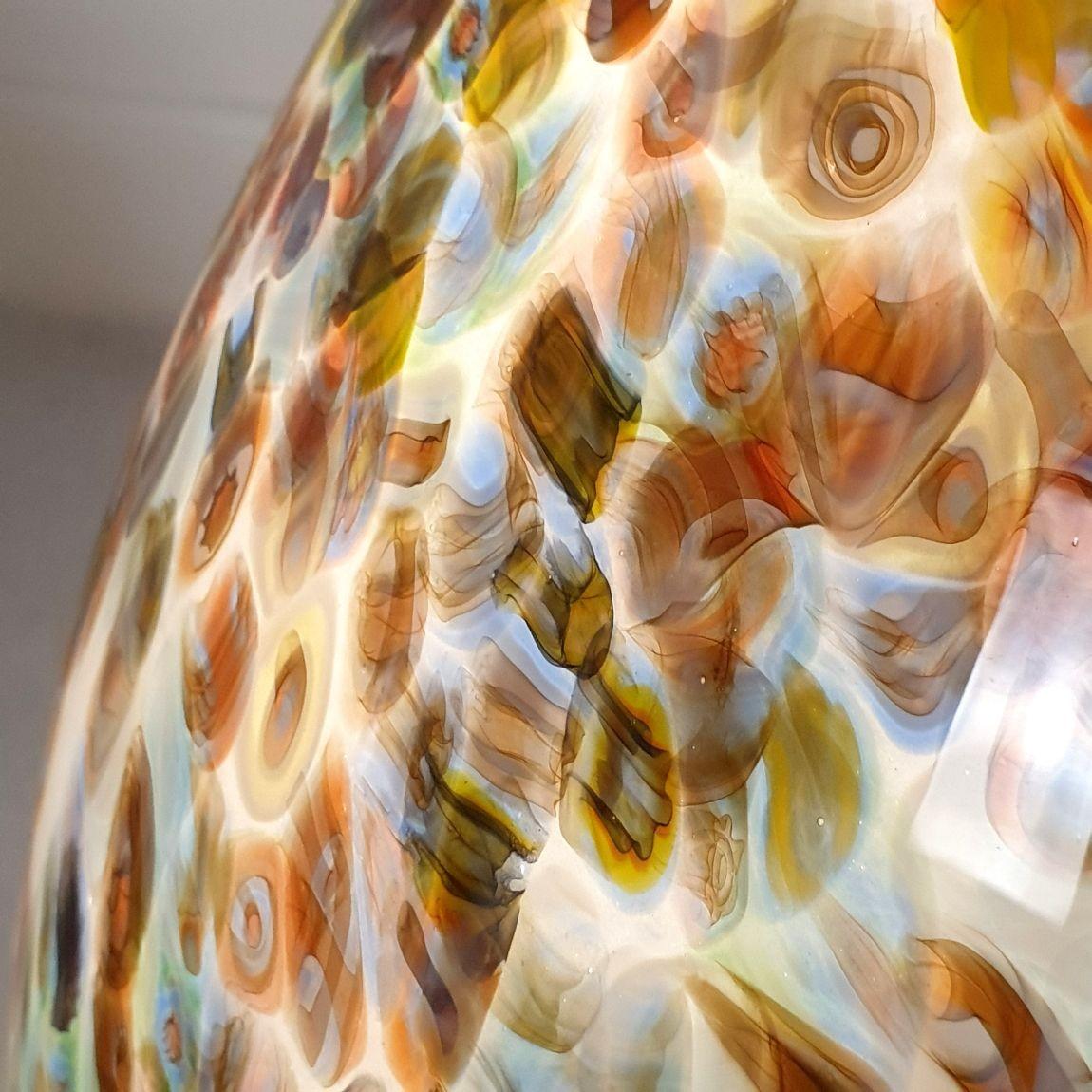 Pair of Murrina Murano glass egg lamps For Sale 1