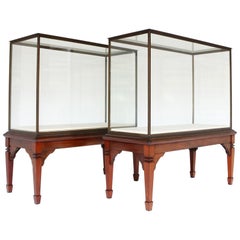 Antique Pair of Museum Cabinets from the V and A