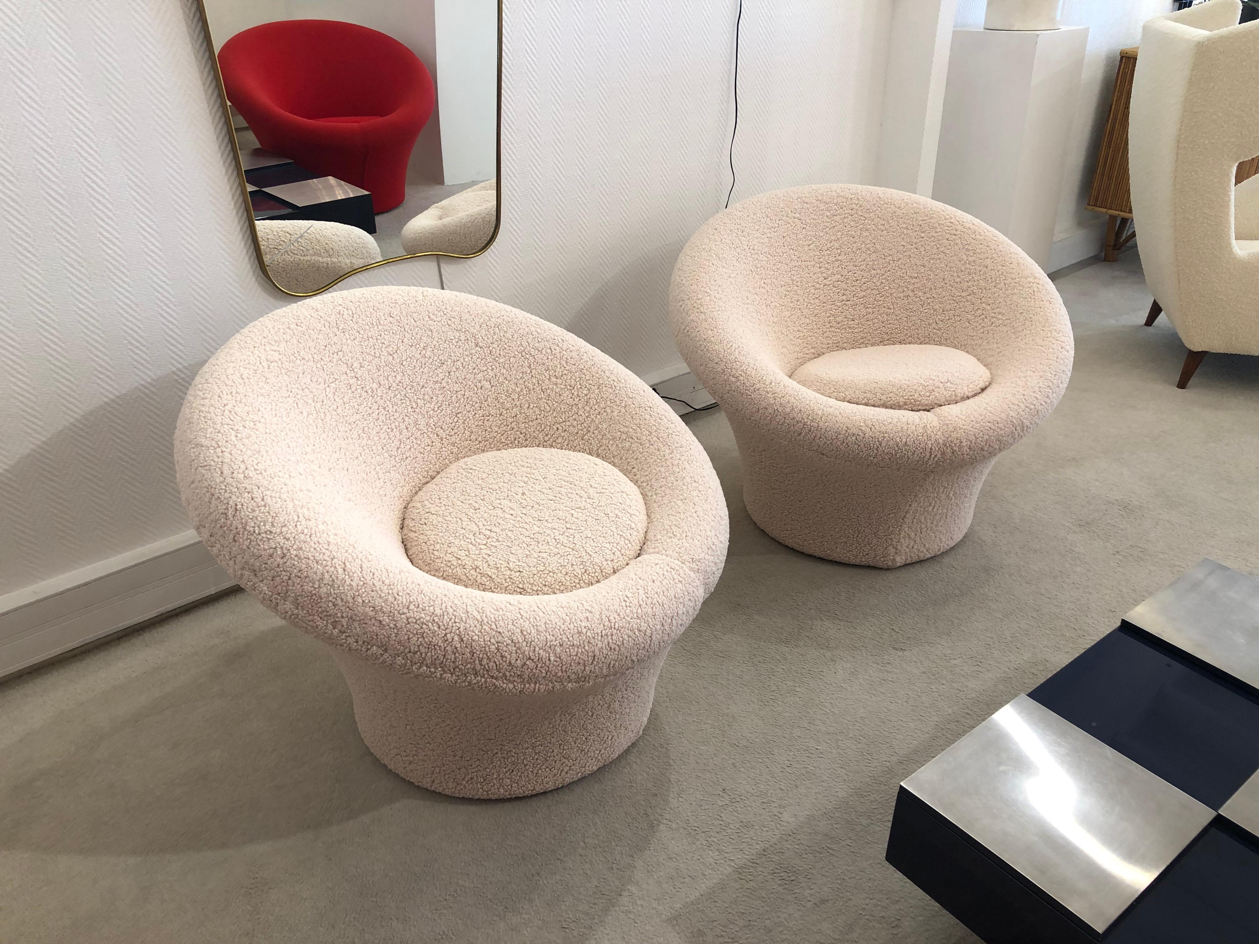20th Century Pair of Mushroom Armchairs by Pierre Paulin, 1960s For Sale