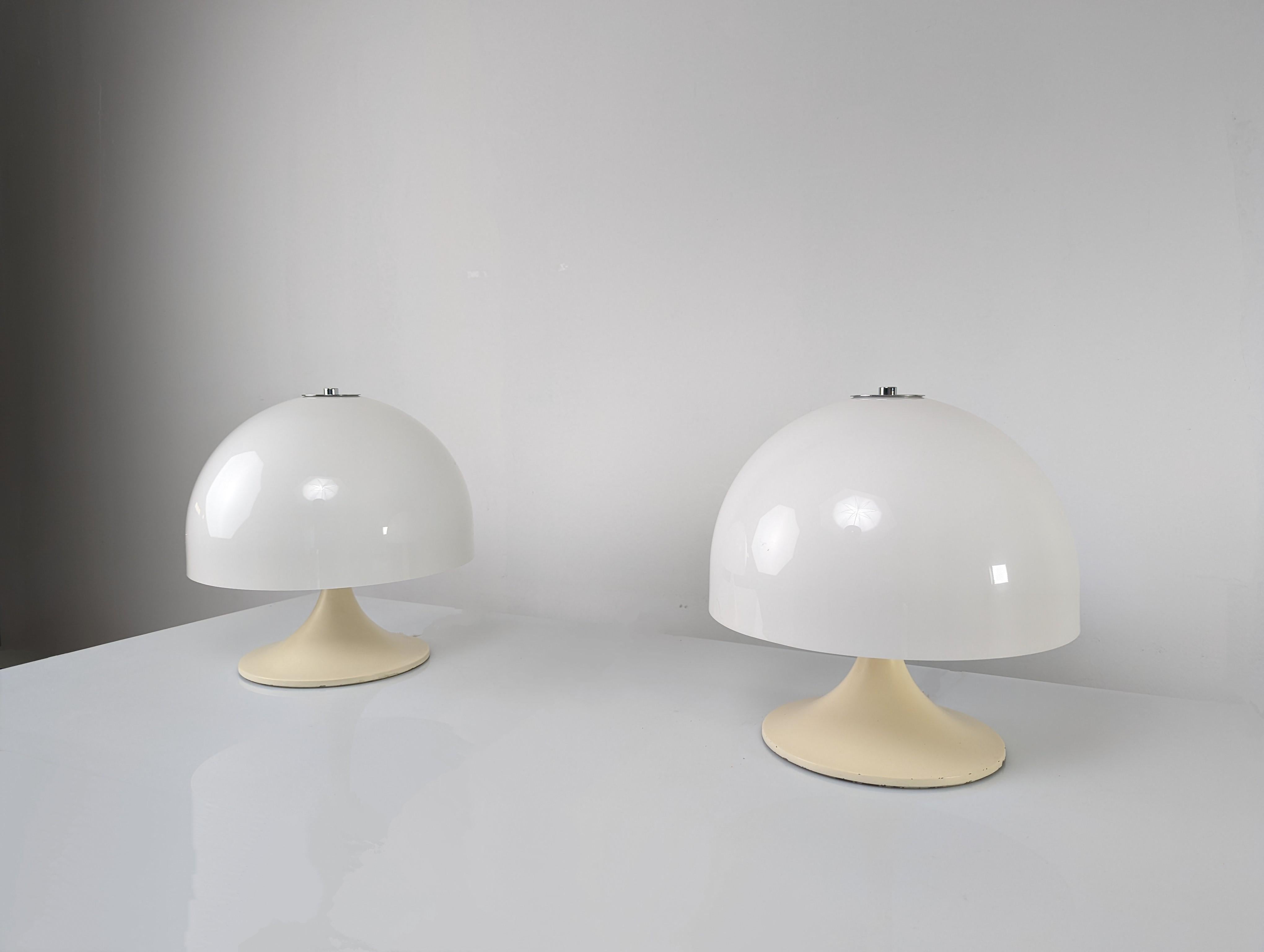 Pair of Mushroom Lamps by Miguel Mila for Tramo, 1960s 1