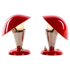 Pair of Mushroom Lamps by Napako / Josef Hurka, 1950s
