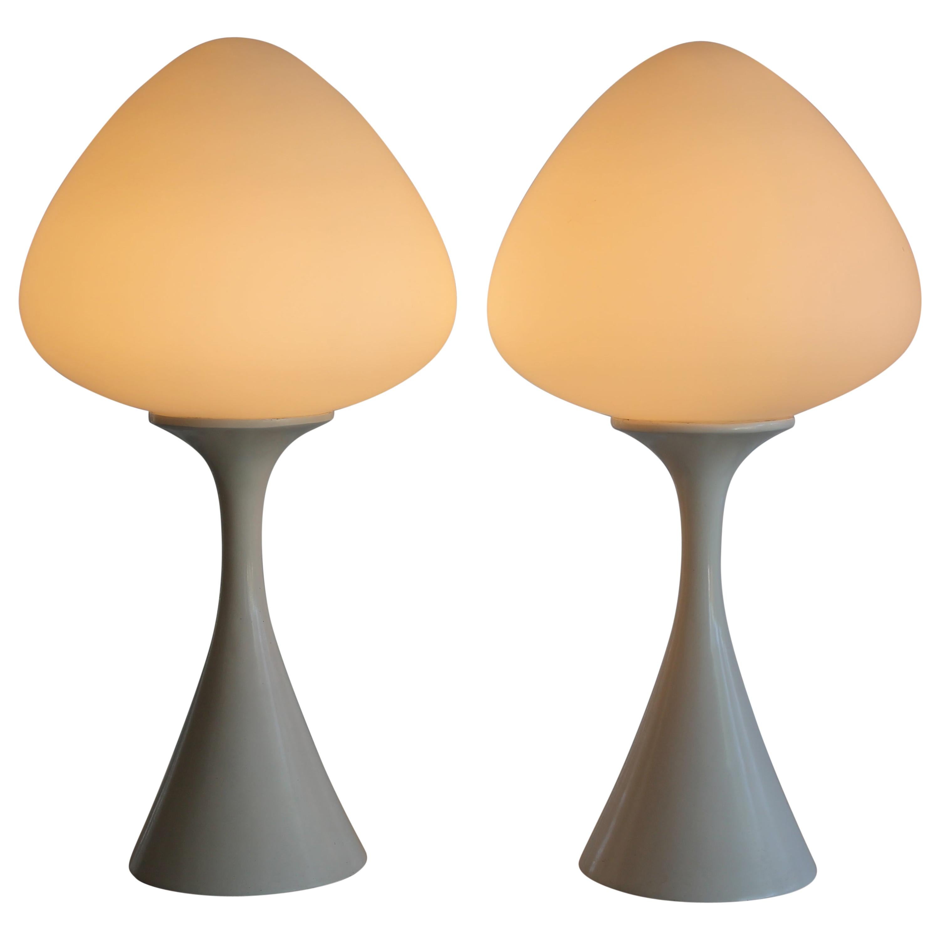 Pair of Mushroom Lamps by the Laurel Lamp Co.