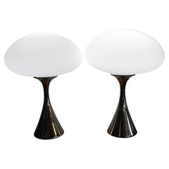 Retro Pair of Mushroom Lamps by the Laurel Lamp Mfg. Co.