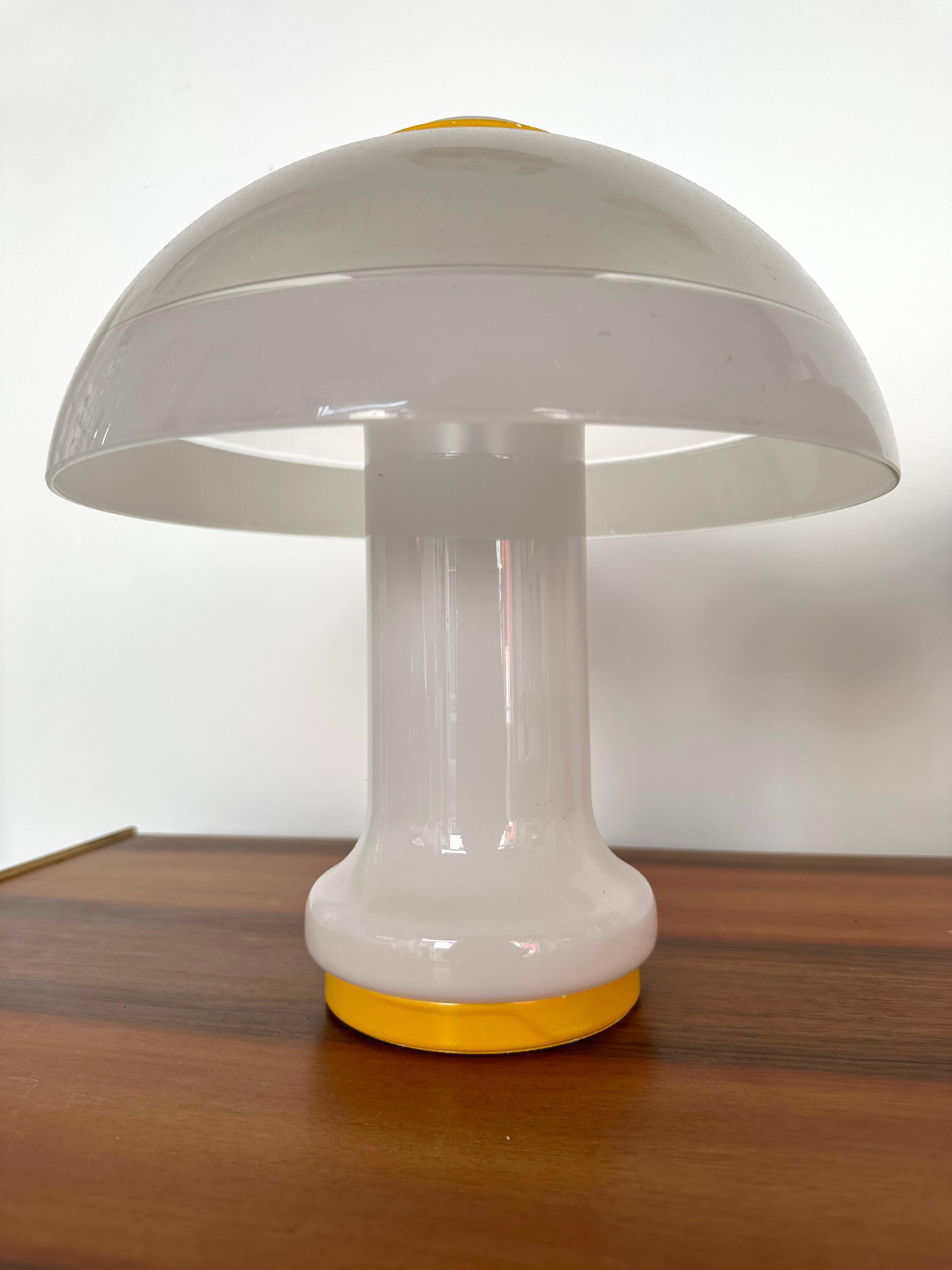 Pair of Mushroom Lamps Murano Glass by F. Fabbian, Italy, 1970s 3