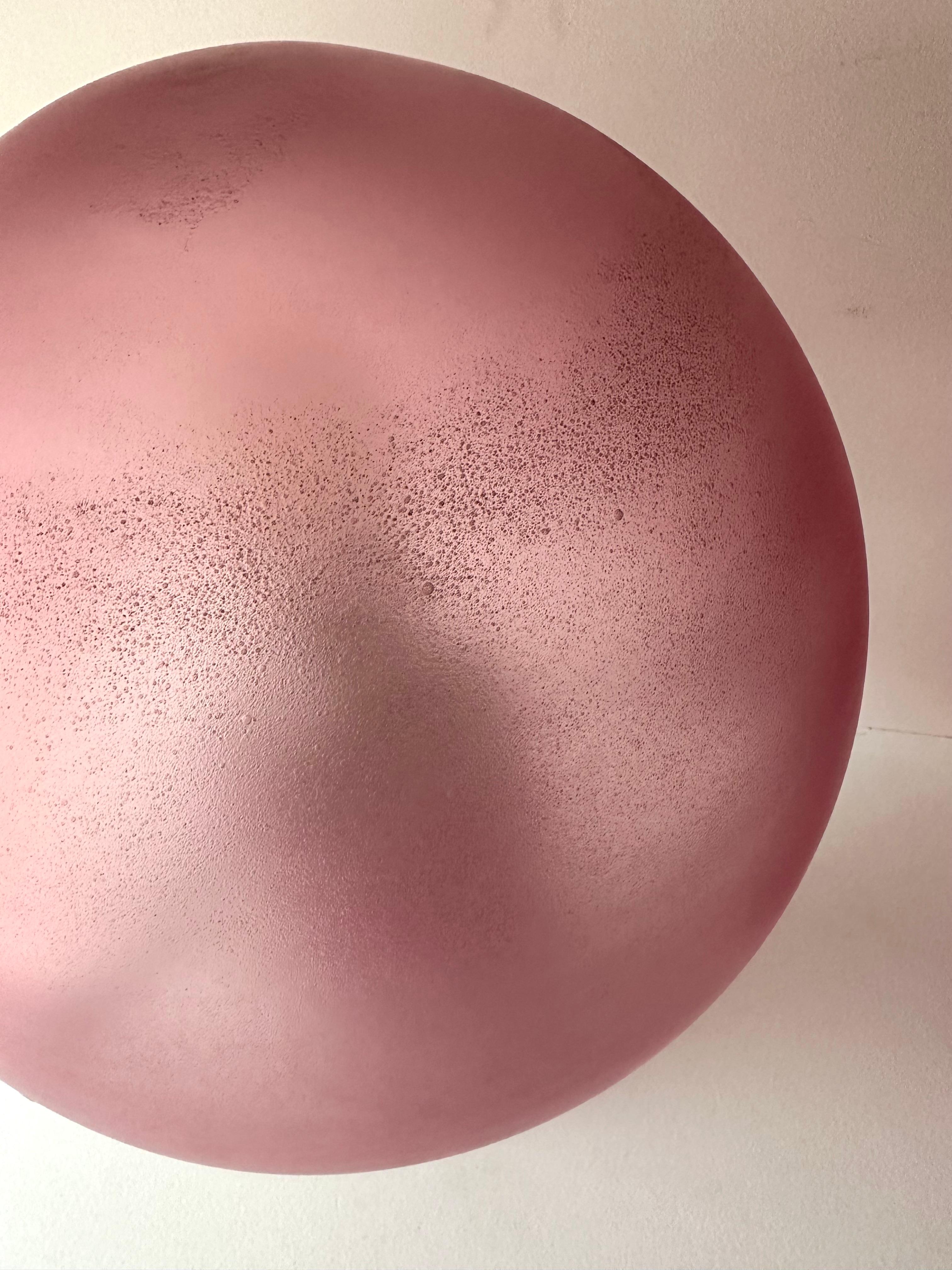 Pair of Mushroom Lamps Pink Murano Glass by Cenedese, Italy, 1970s 5