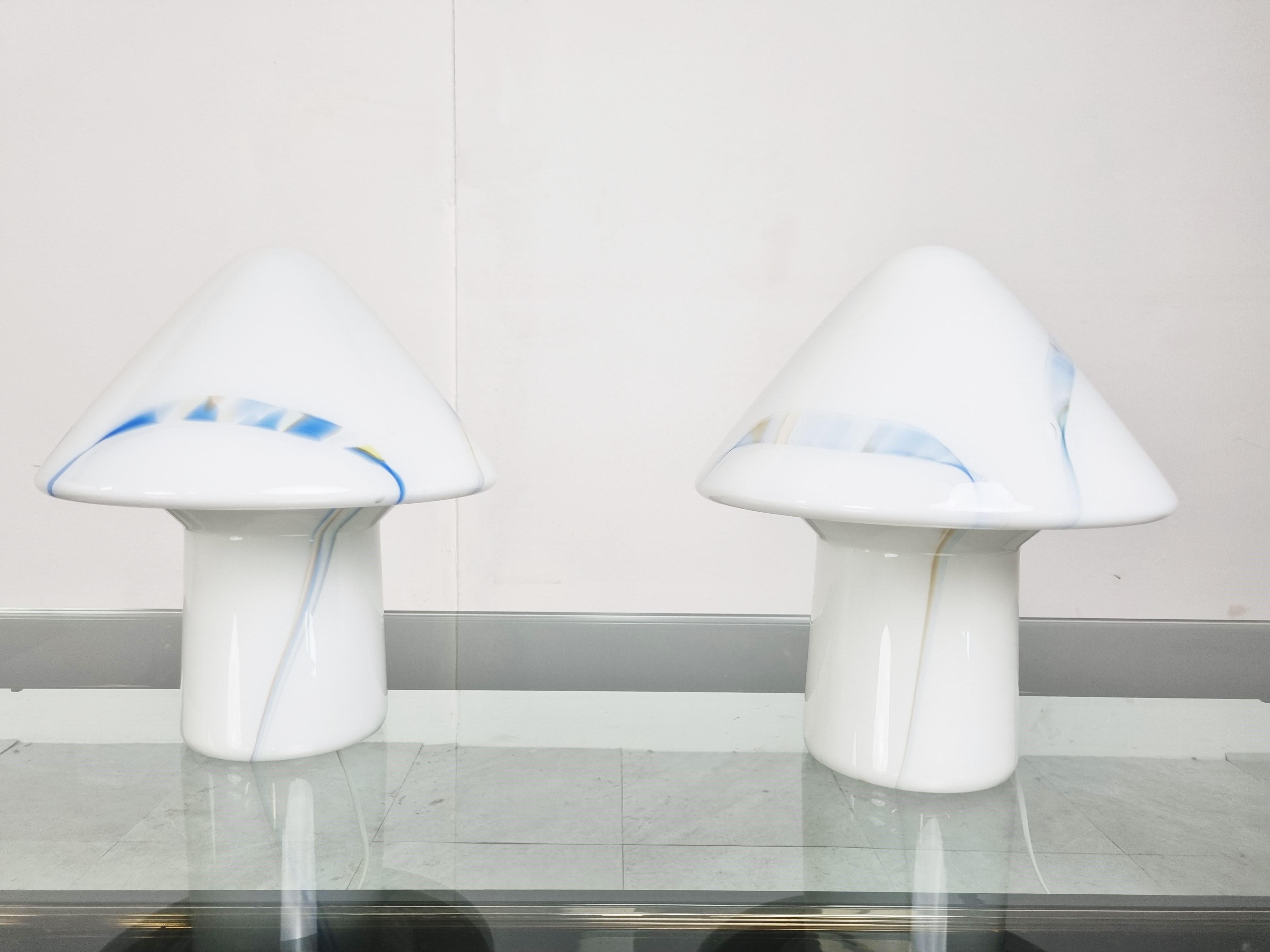 Pair of Mushroom Table Lamps by Peil and Putzler, 1970s 4