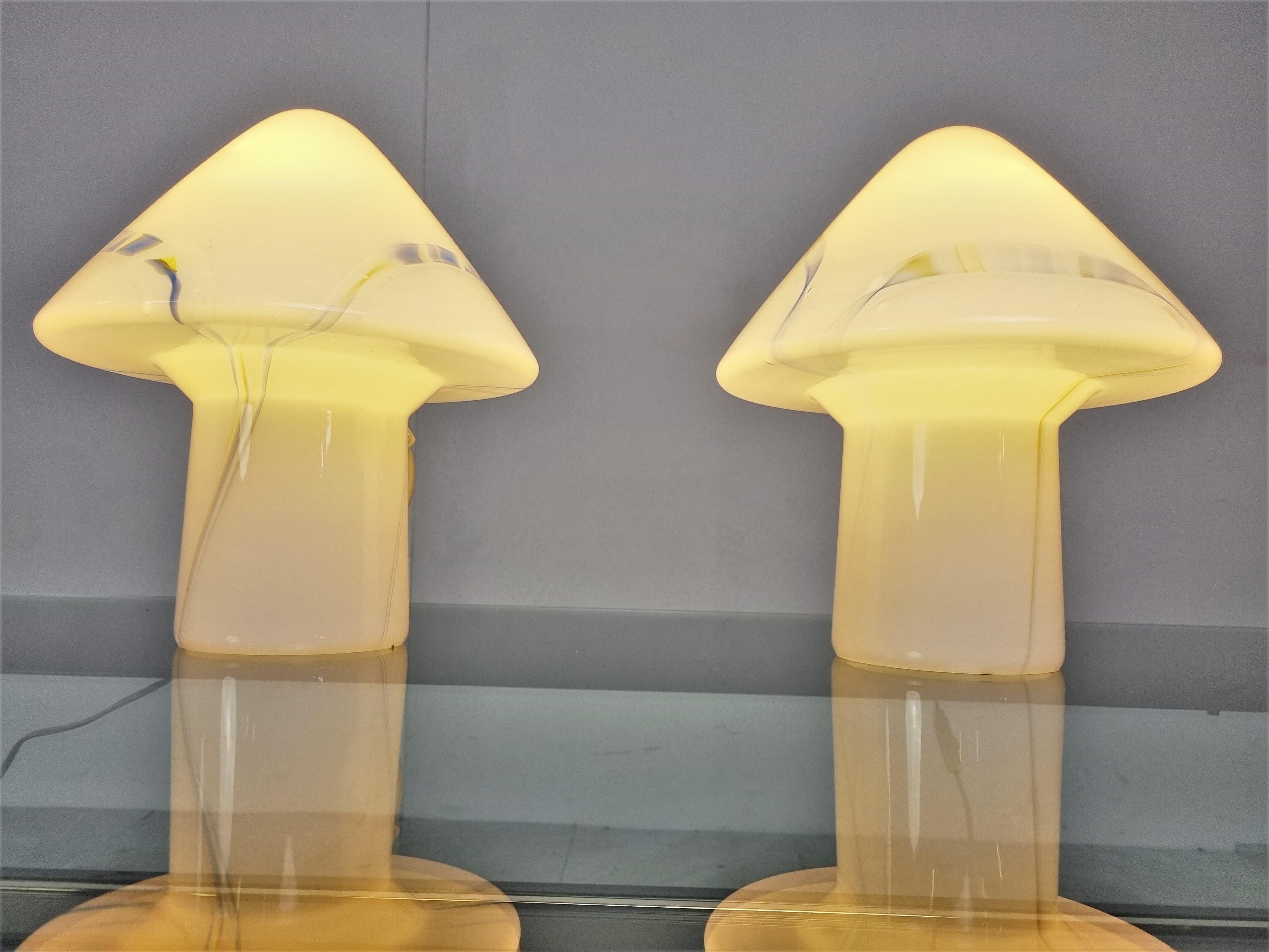 Late 20th Century Pair of Mushroom Table Lamps by Peil and Putzler, 1970s